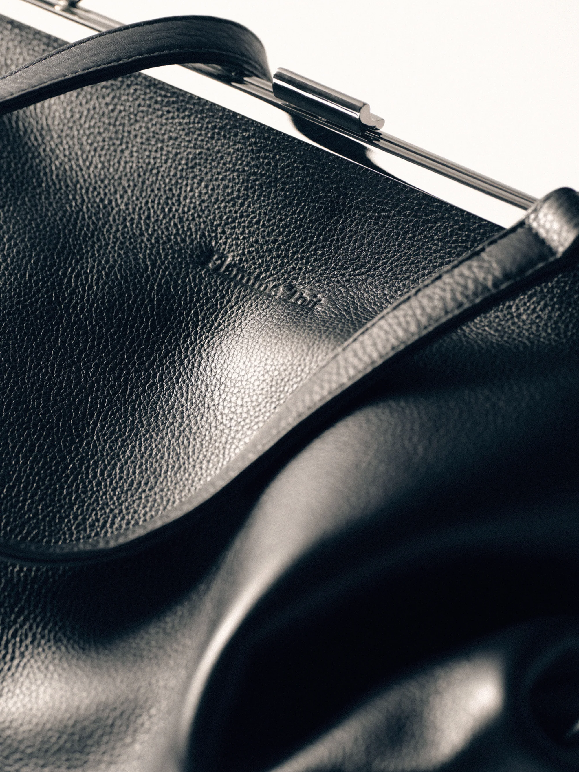 Leather Frame Bag, Black - Image 4