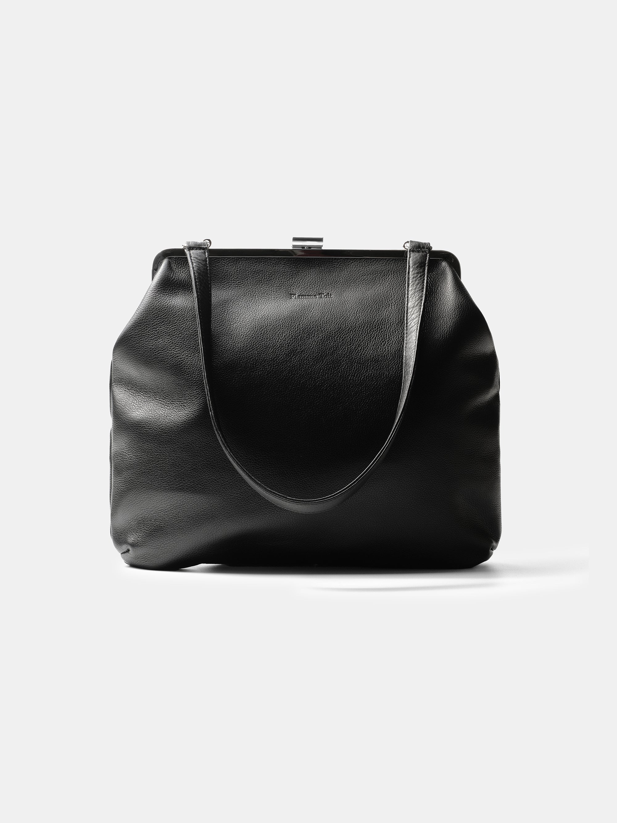Leather Frame Bag, Black - Image 5