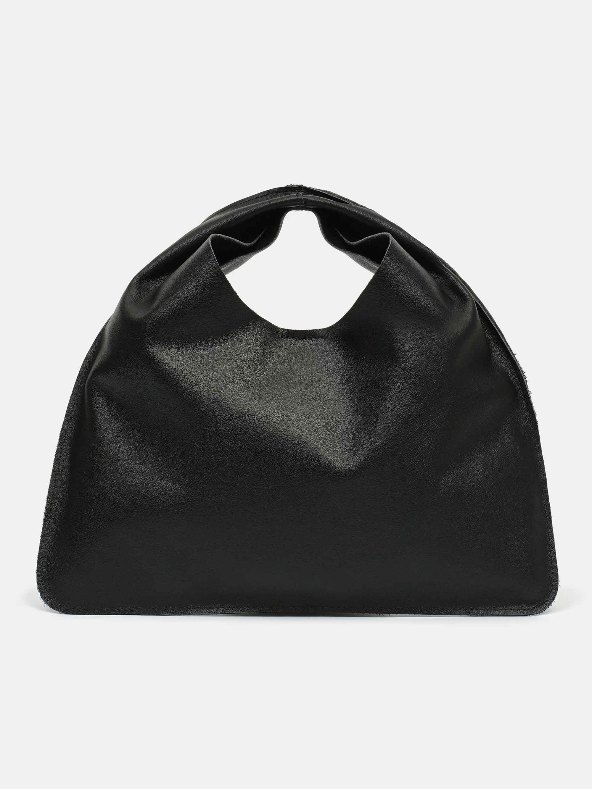 Leather Grab Bag, Black
