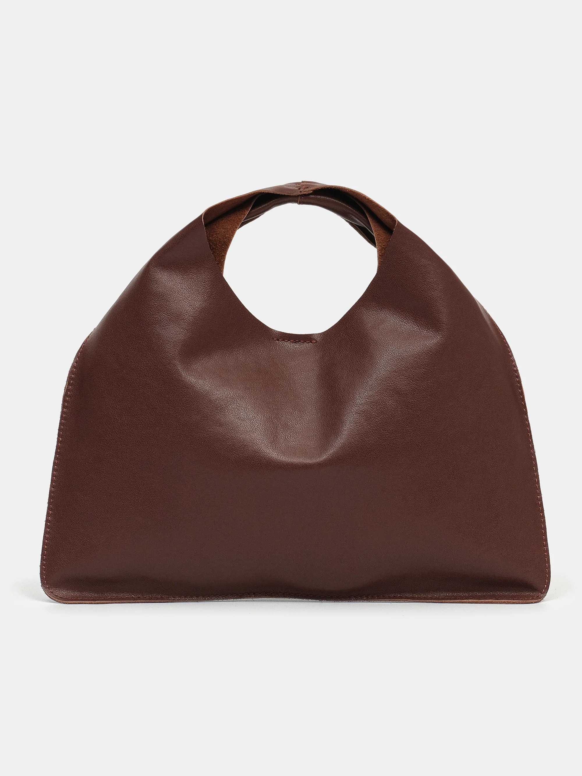 Leather Grab Bag, Brown