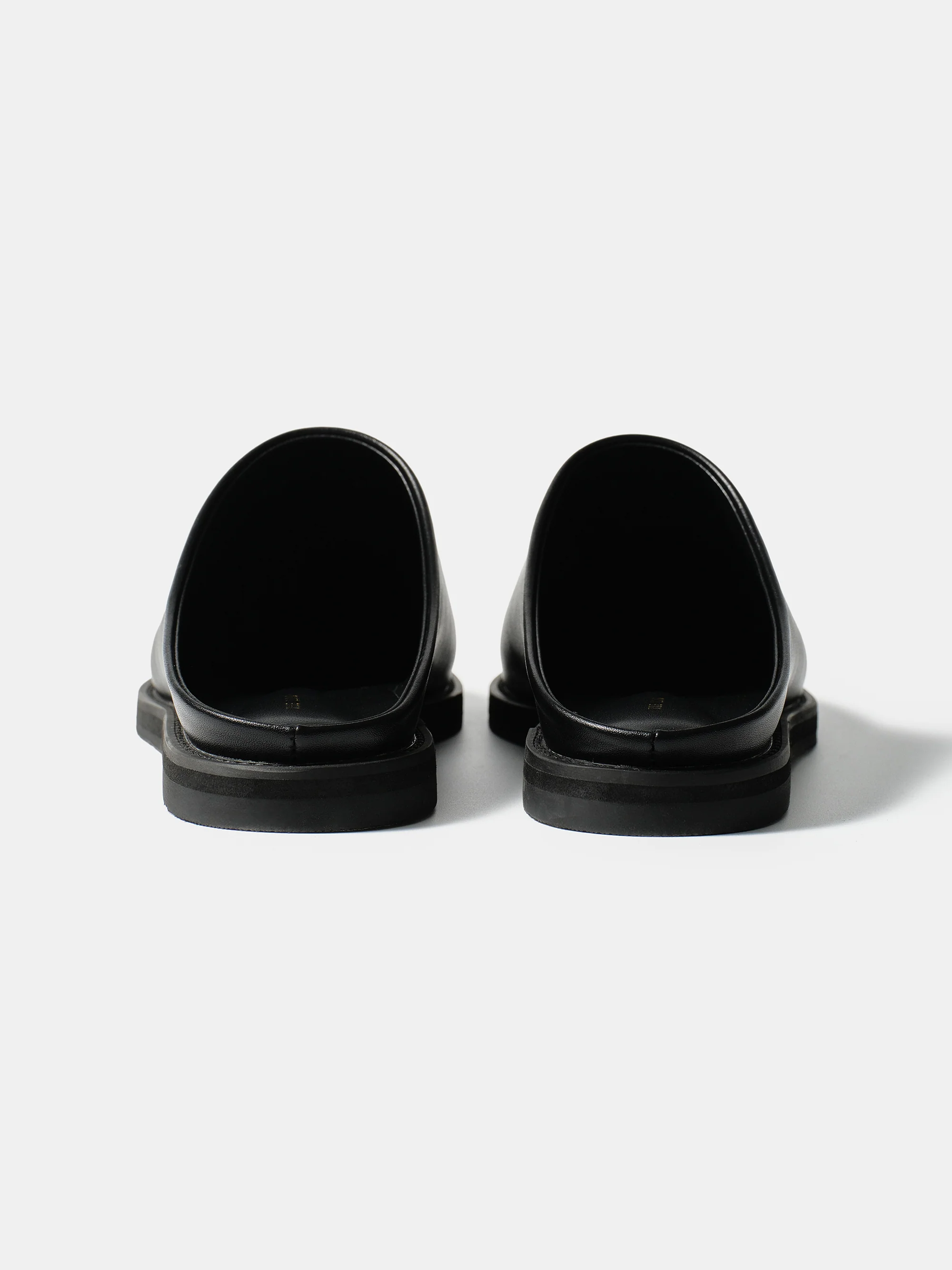 Leather Mule Loafers, Black - Image 4