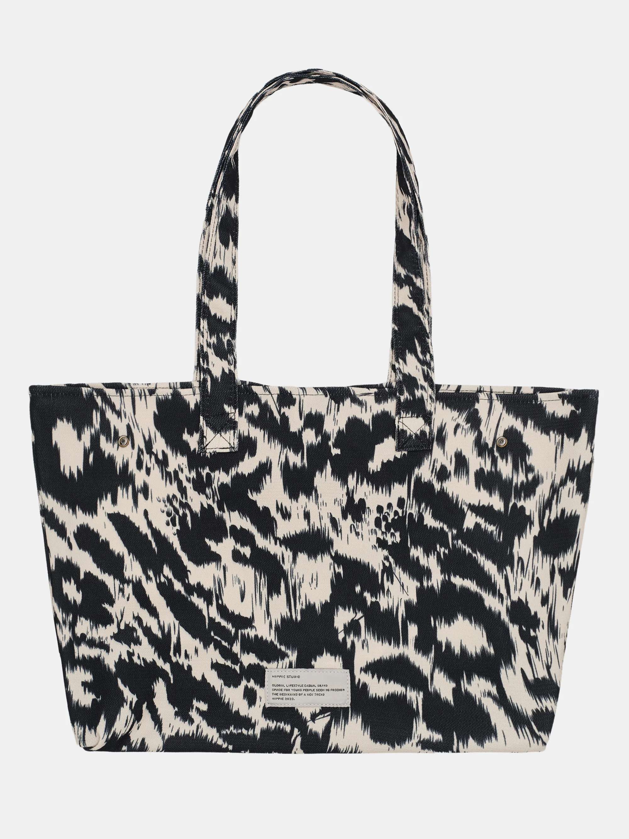 Leopard-Print Tote Bag, Black - Image 2