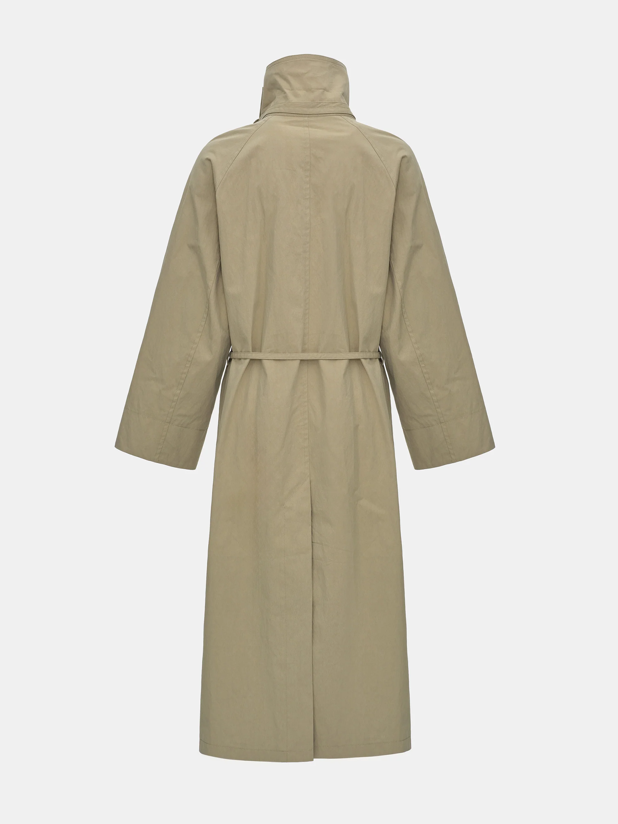 Liko Stand Collar Trench Coat, Beige - Image 7