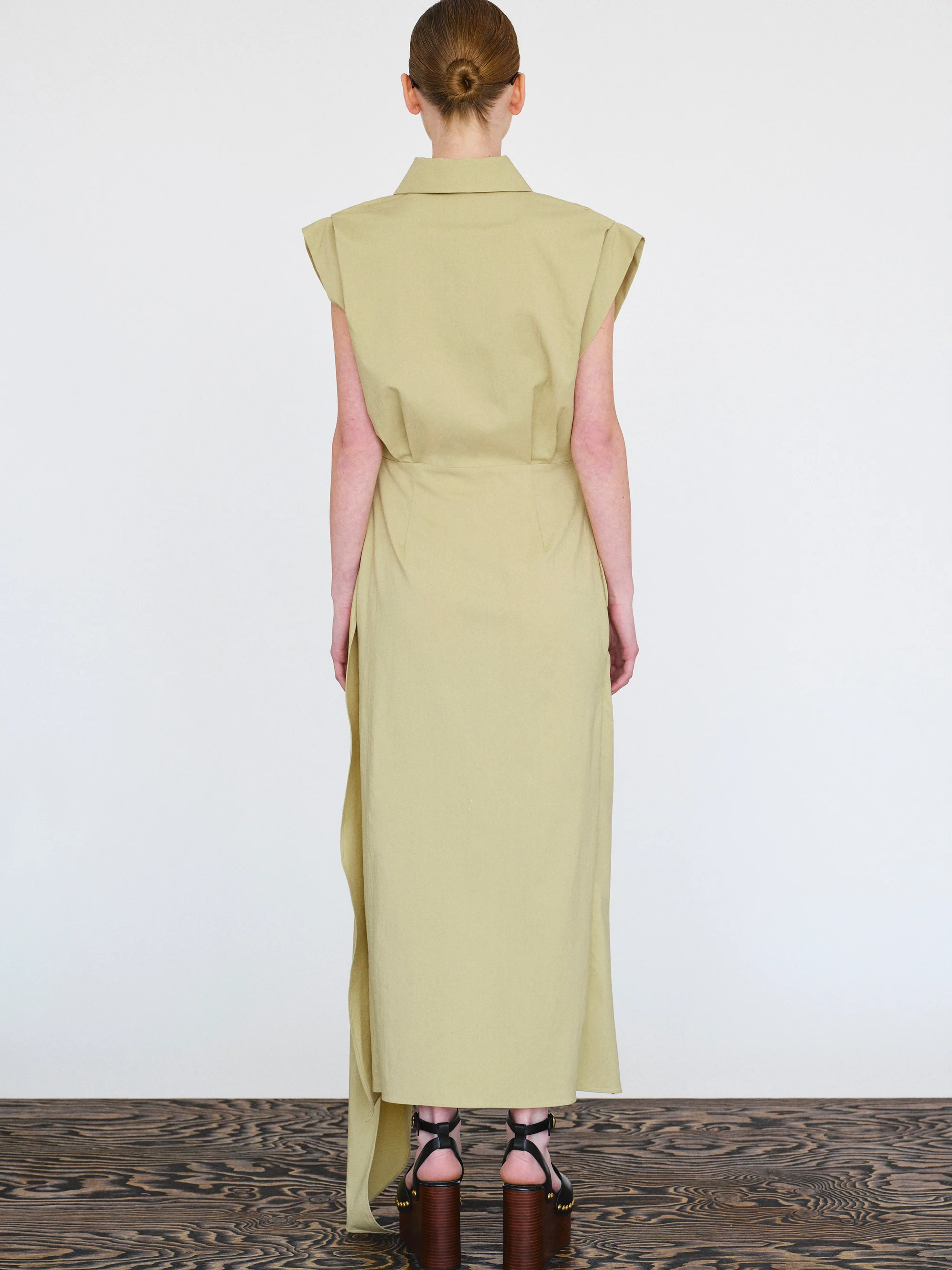 Liw Wrap Shirt Dress, Mustard - Image 5