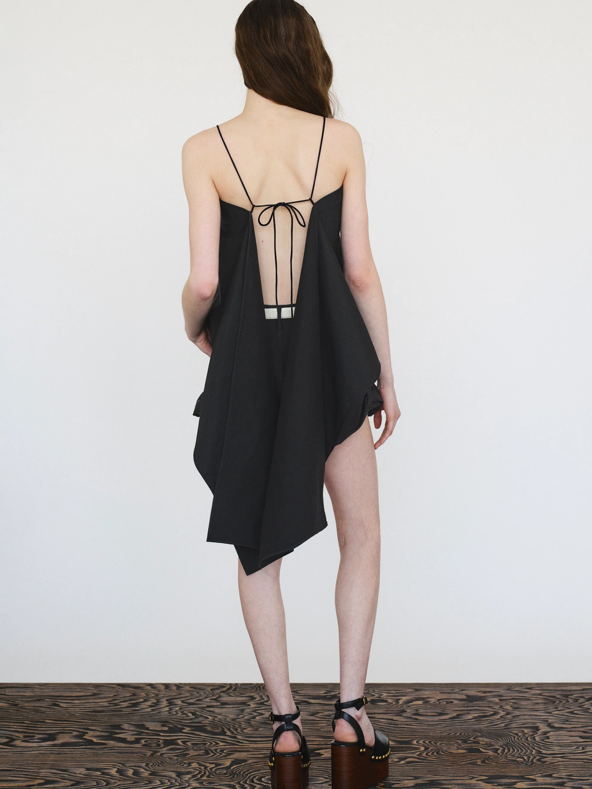Lui Open-back Camisole, Black - Image 2