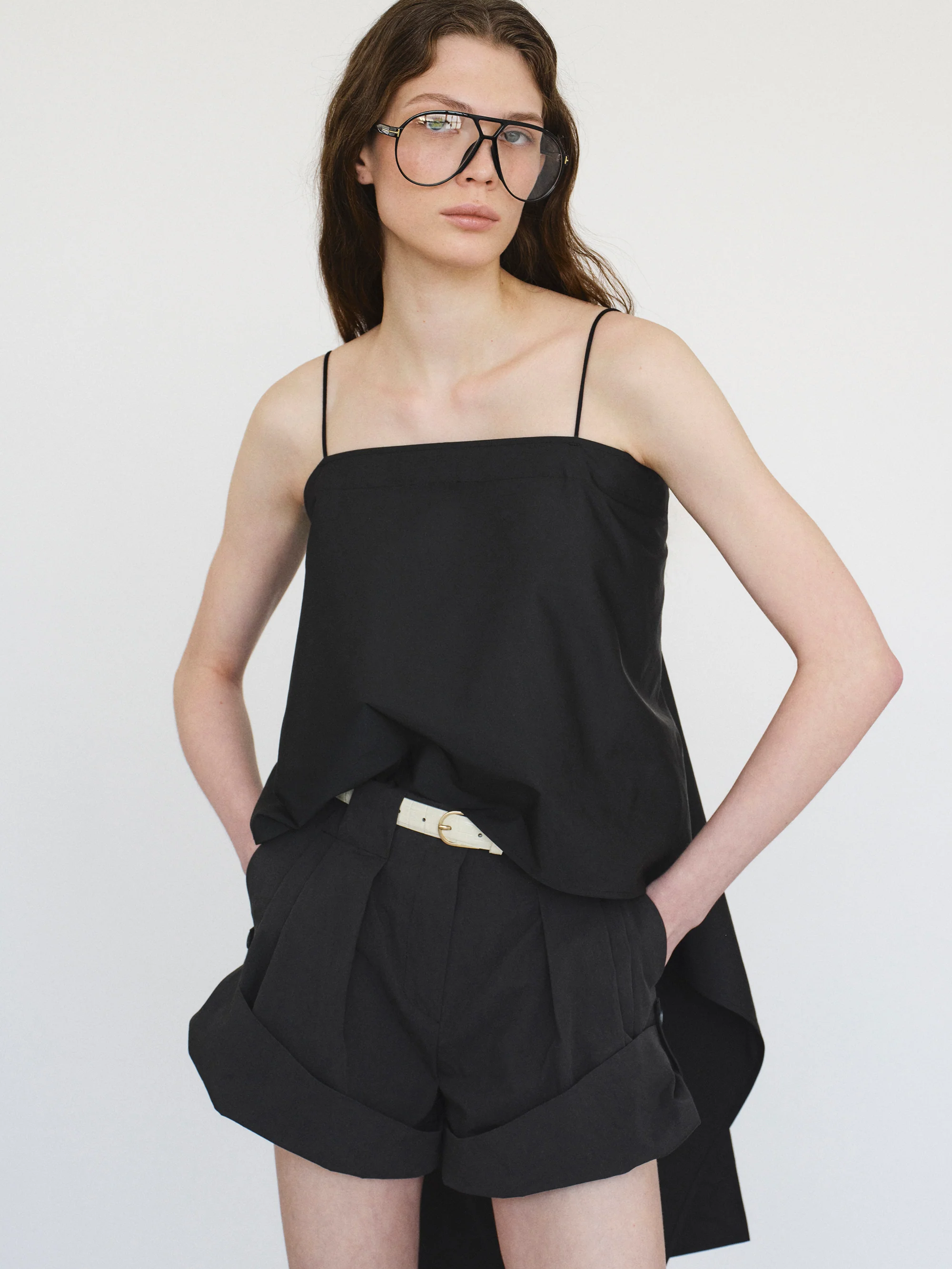 Lui Open-back Camisole, Black - Image 4
