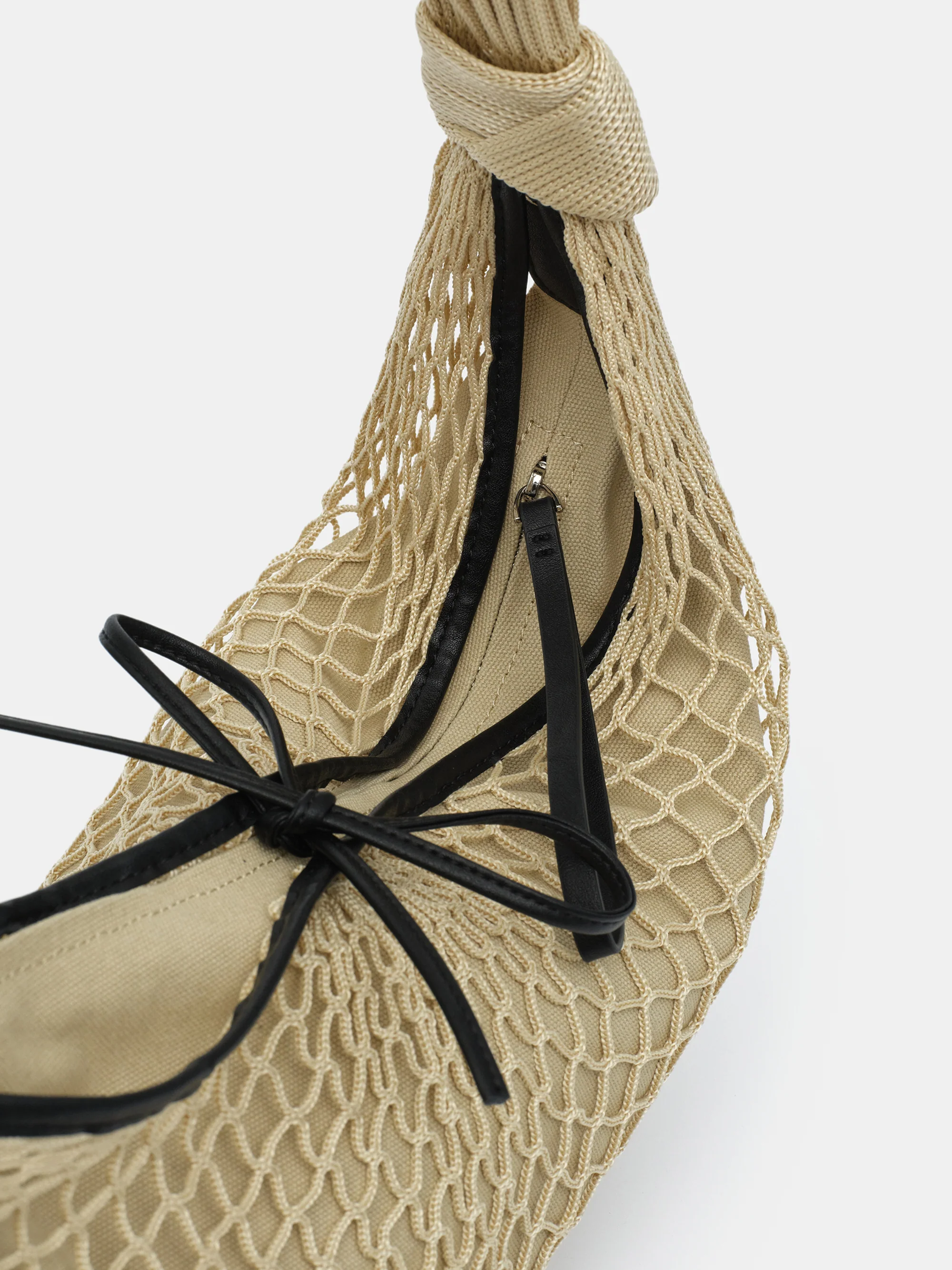 Macrame Hobo Bag, Natural - Image 3
