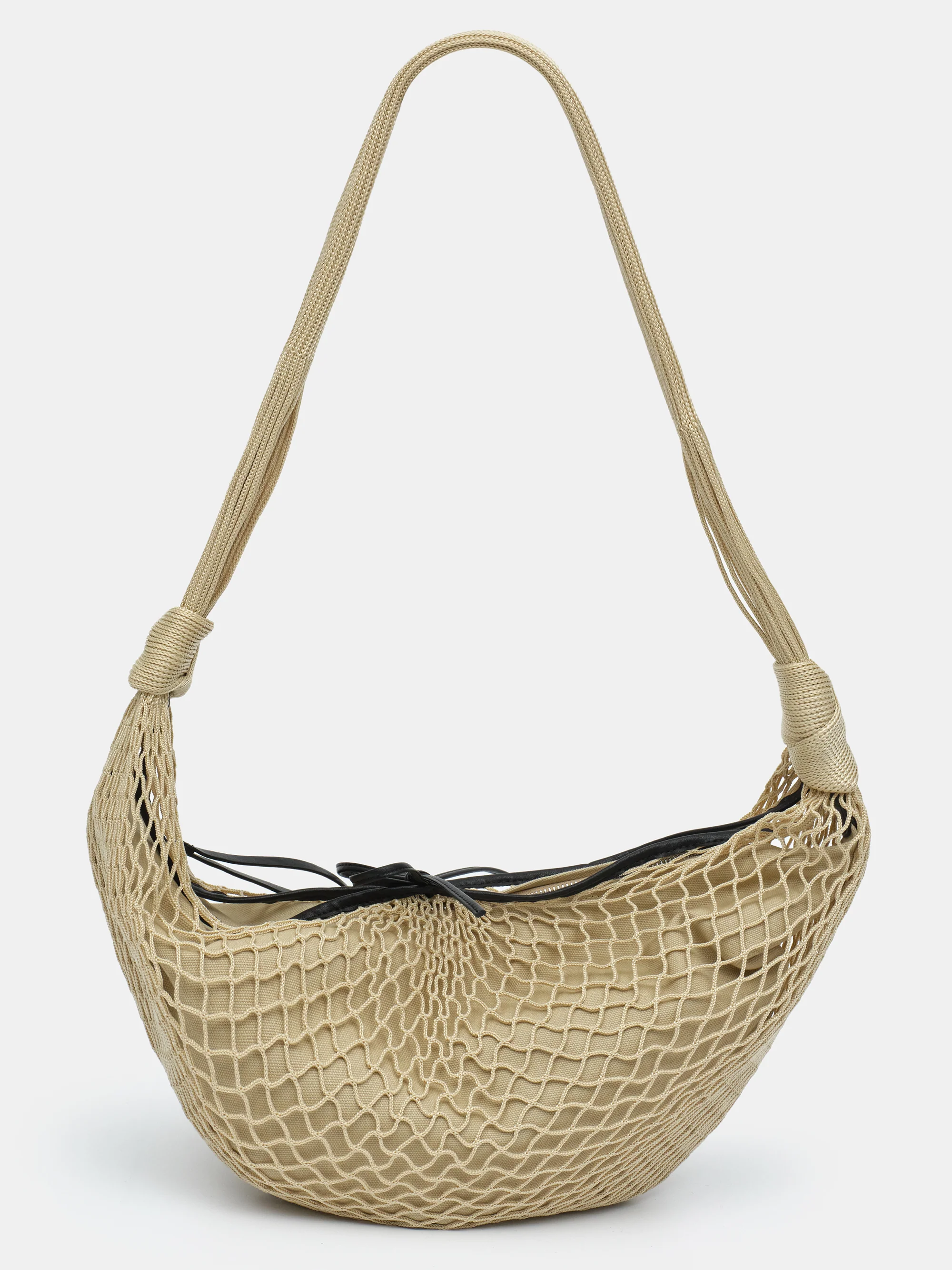Macrame Hobo Bag, Natural - Image 4