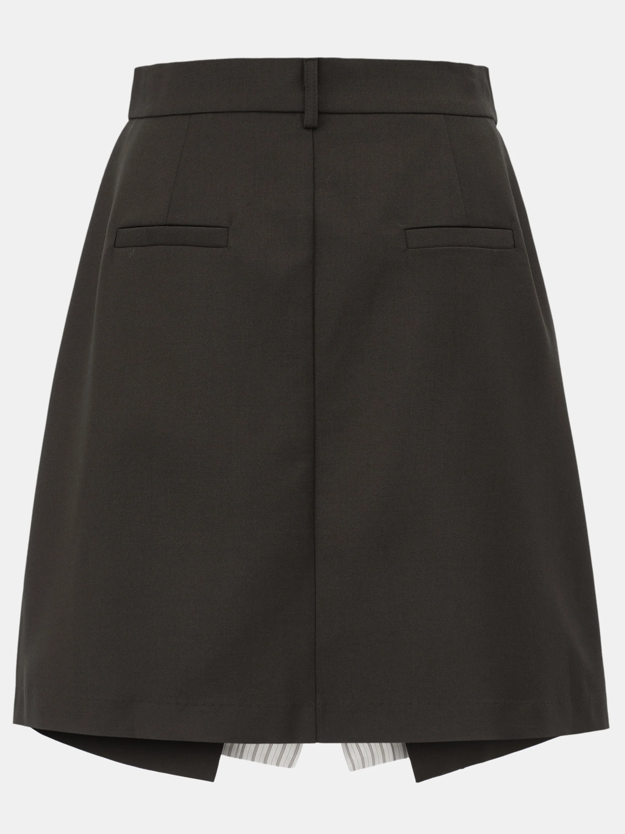 Maia Layered Wrap Midi Skirt, Brown - Image 6