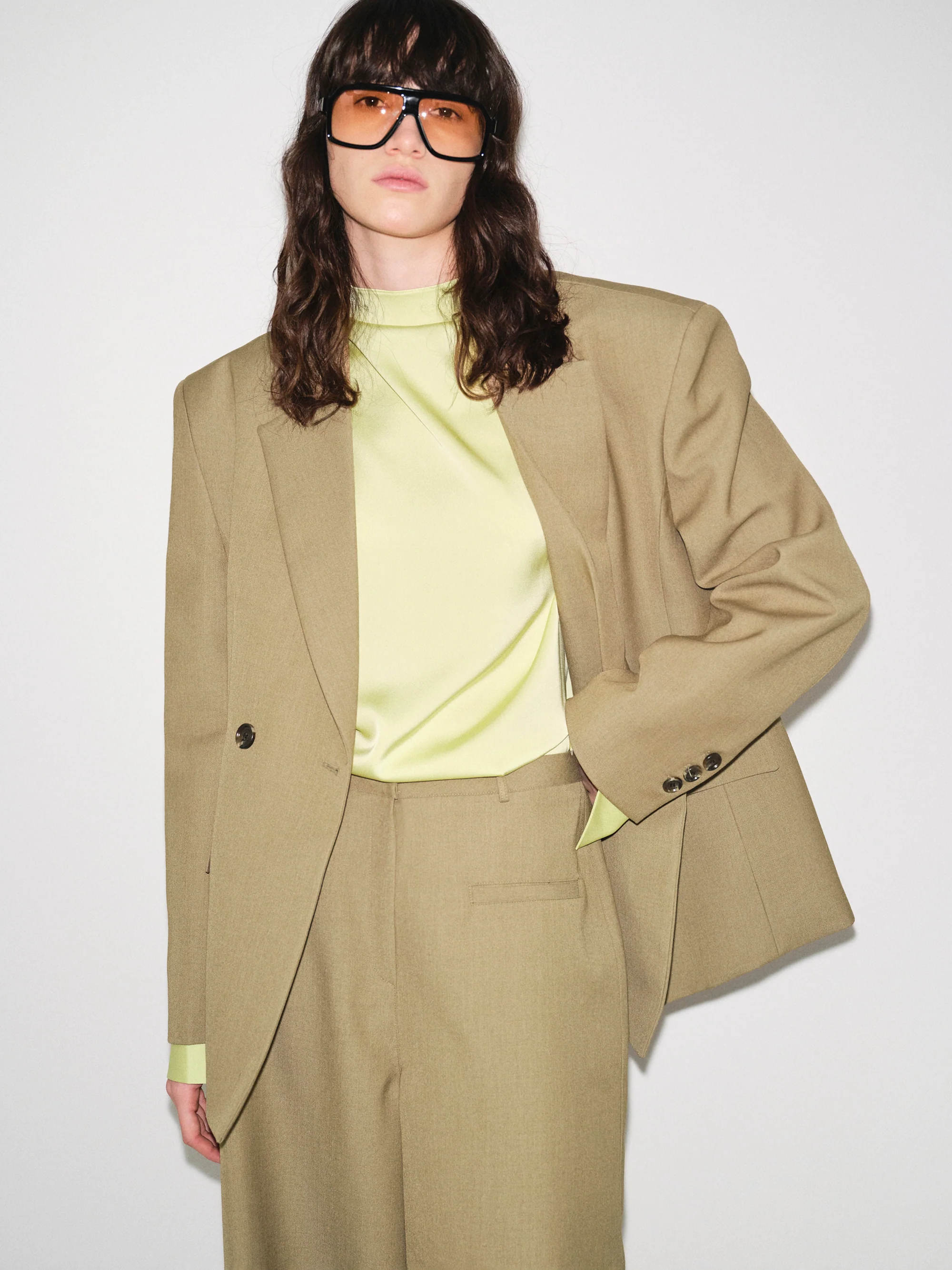 Mesa Tapered Blazer, Beige - Image 3