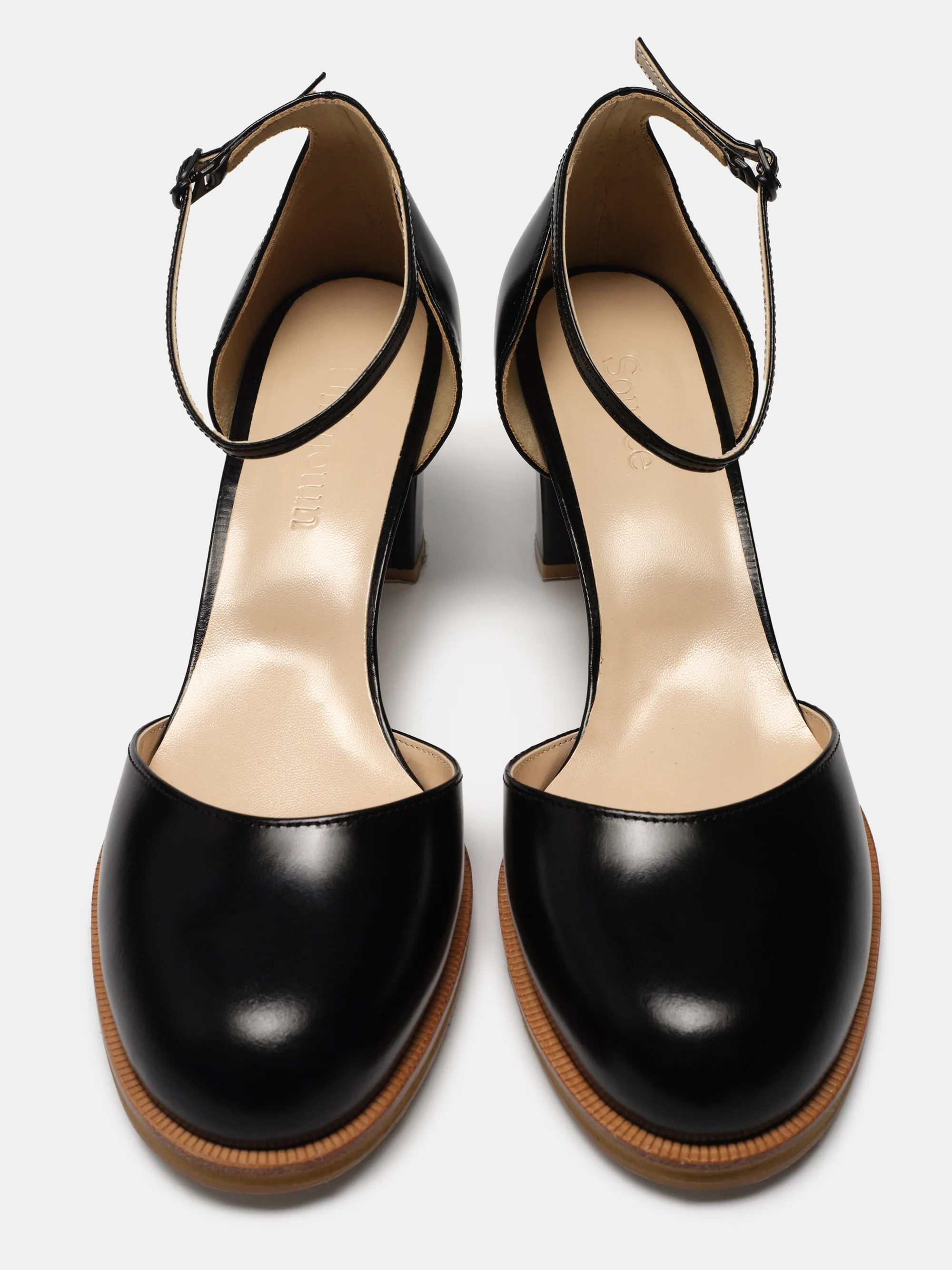 Meti Leather Mary Jane Heels, Black - Image 2