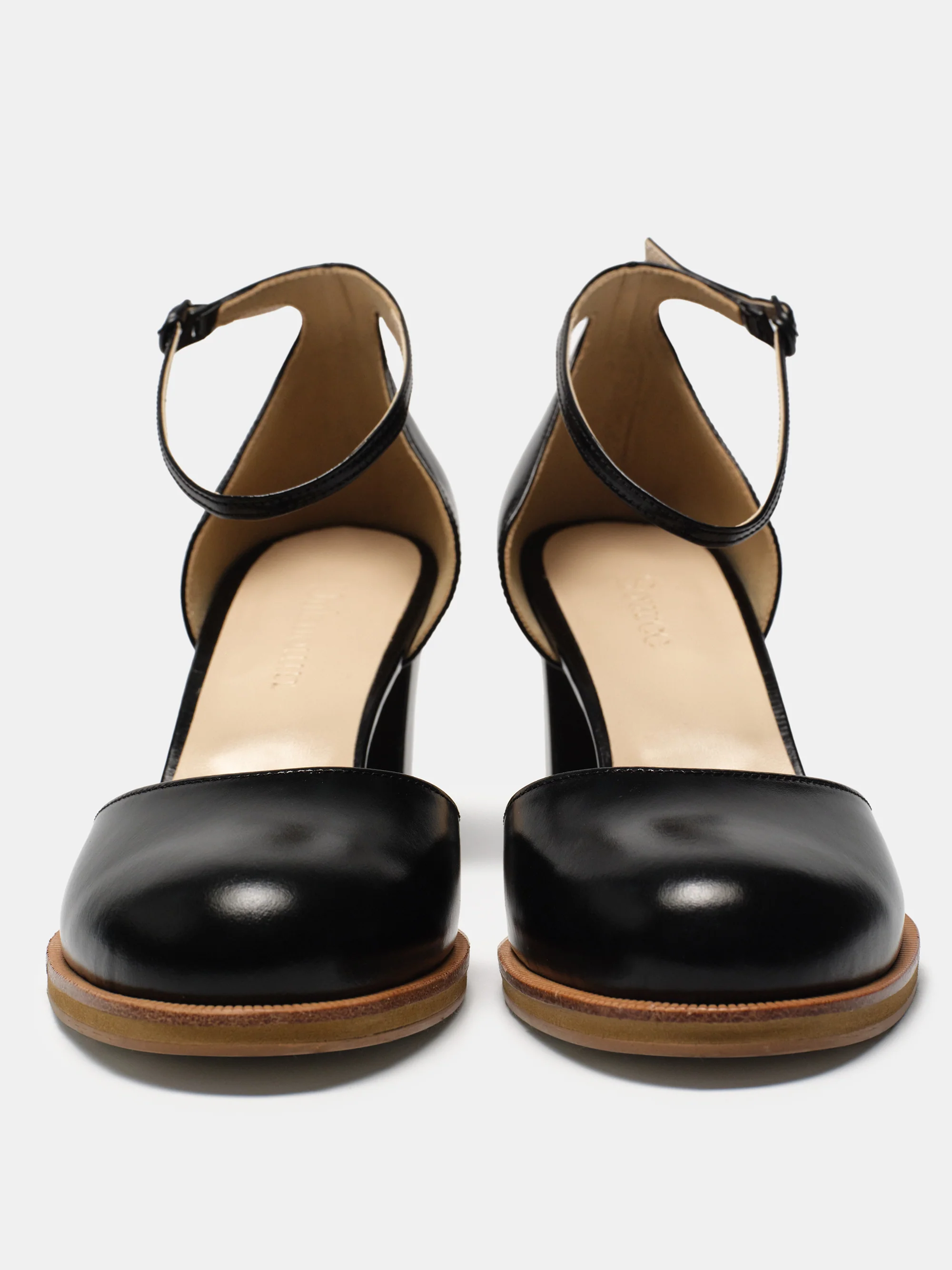 Meti Leather Mary Jane Heels, Black - Image 3