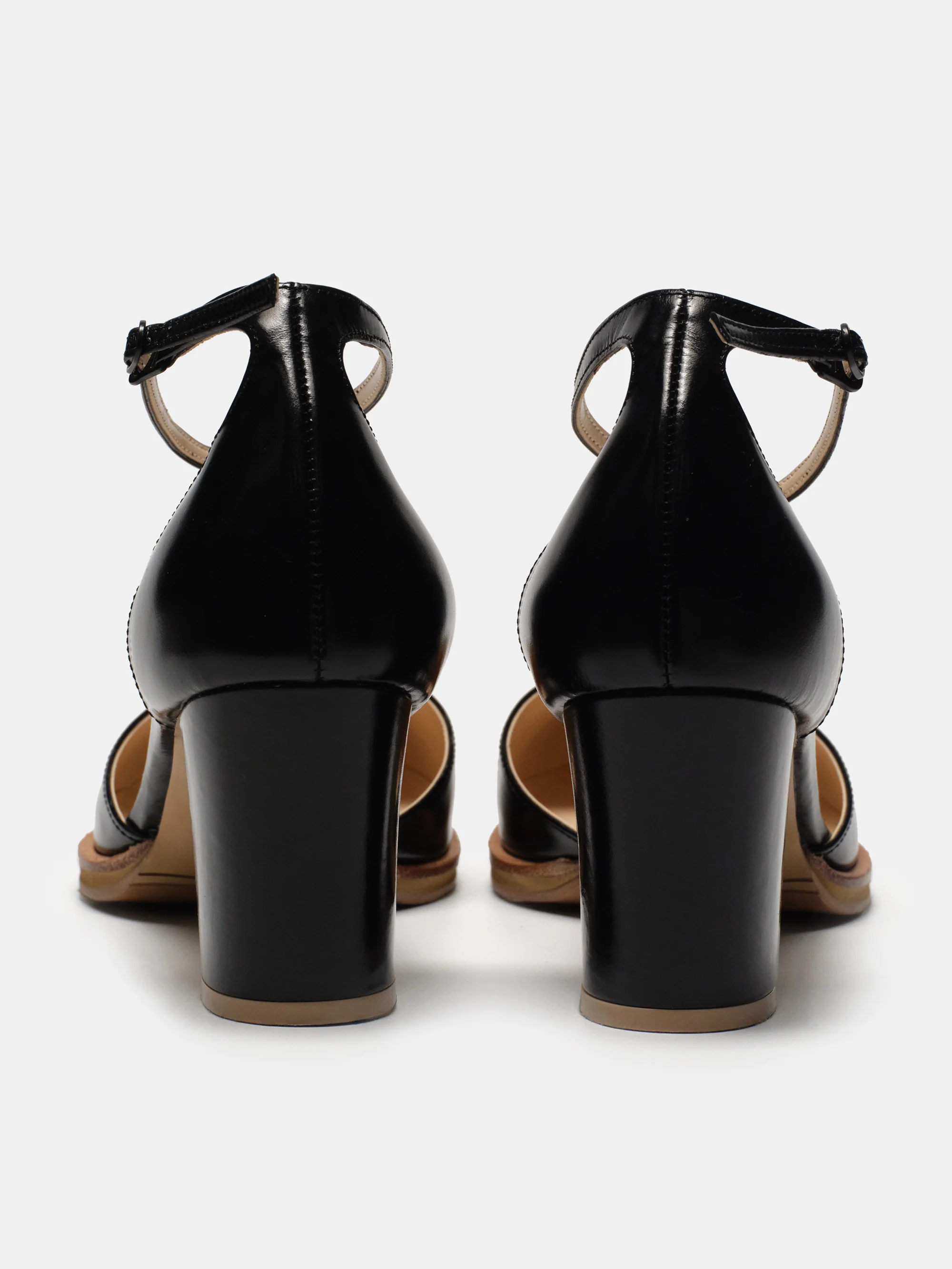 Meti Leather Mary Jane Heels, Black - Image 4