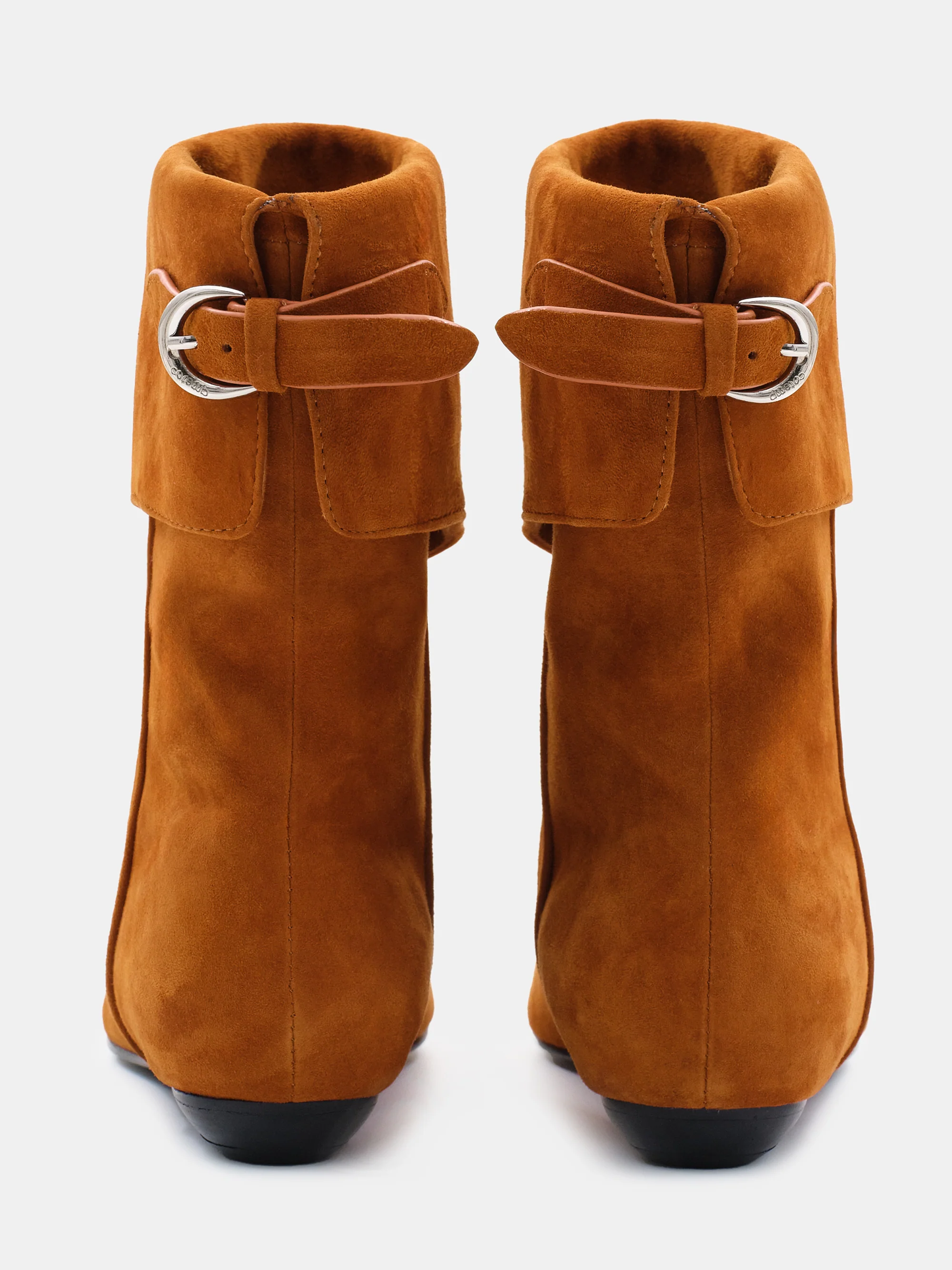 Midcalf Suede Boots, Reddish Brown - Image 3