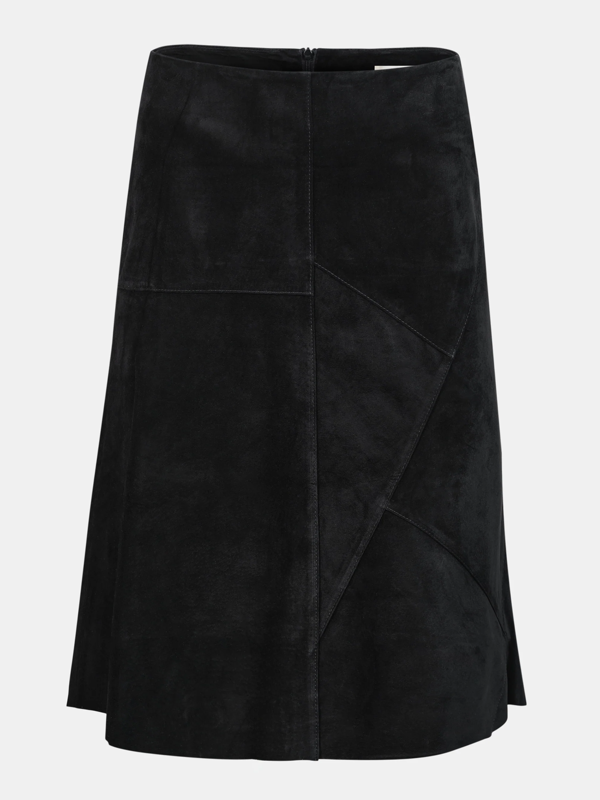 Mila Suede Midi Skirt, Black