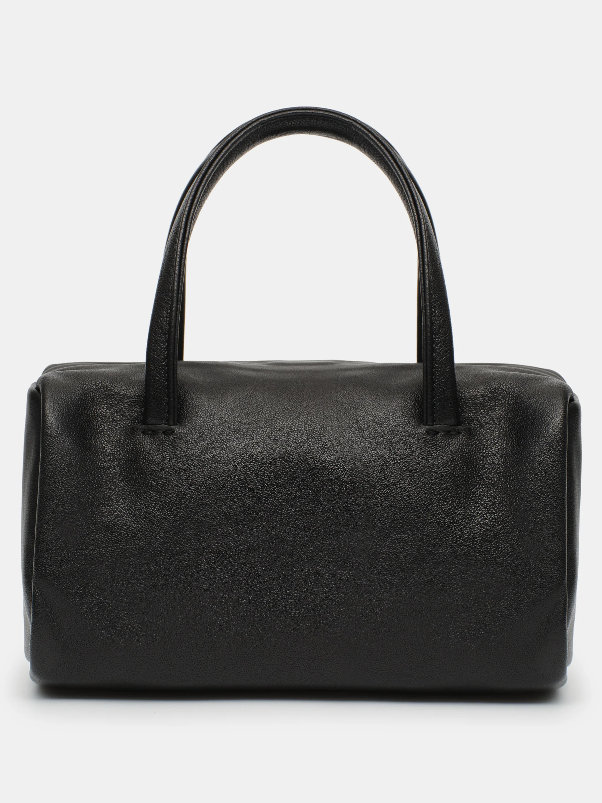 Mini Leather Handle Bag, Black - Image 2