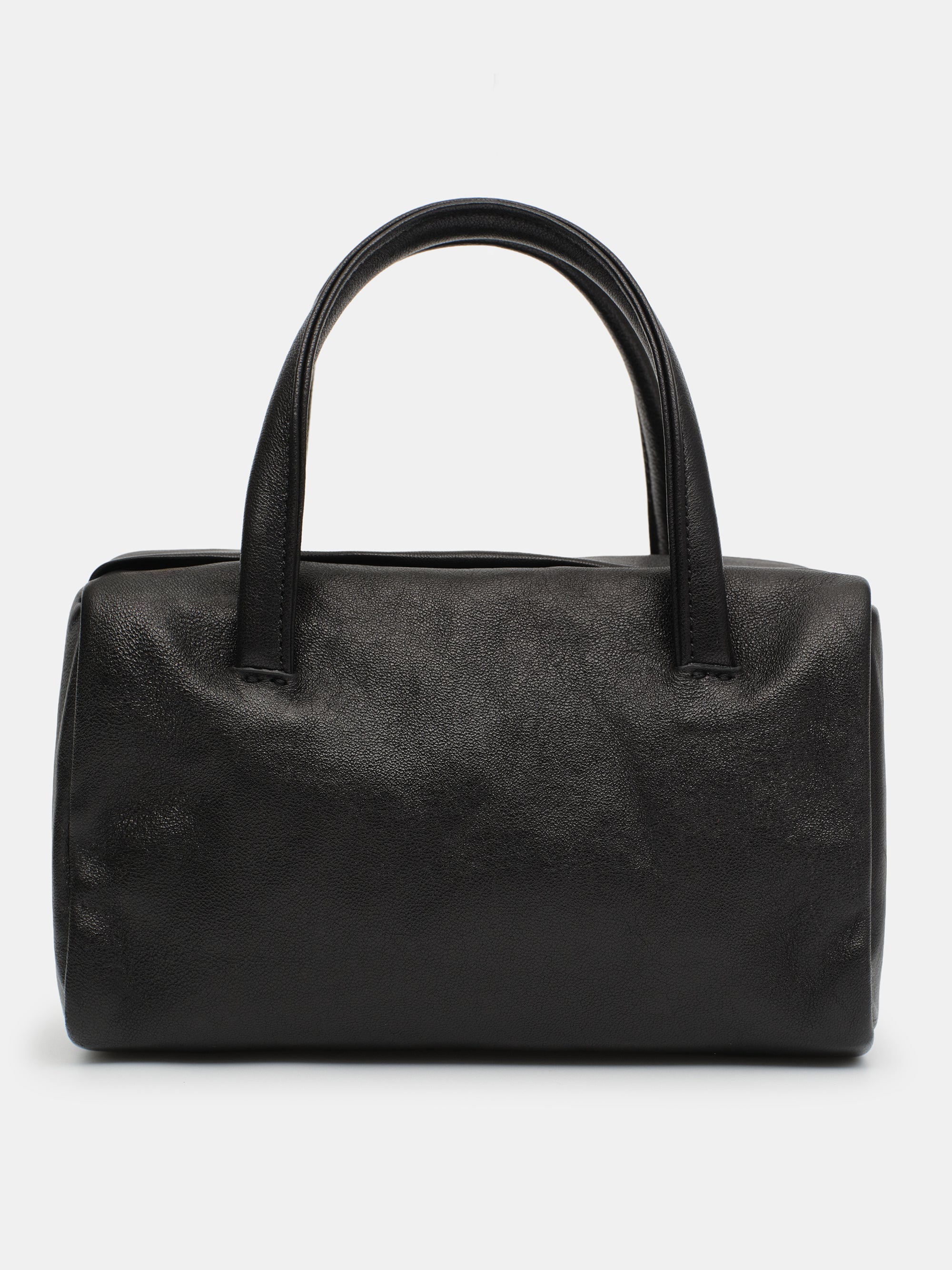 Mini Leather Handle Bag, Black - Image 4
