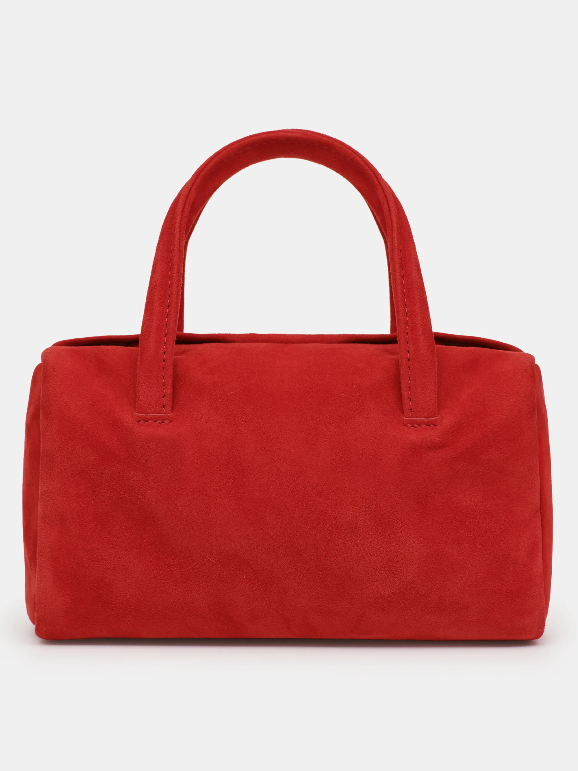 Mini Suede Handle Bag, Red - Image 5