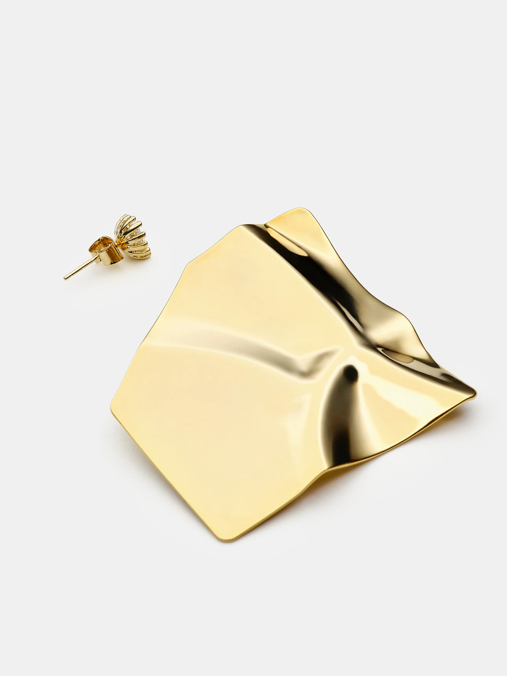 Mismatch Earrings, Gold - Image 2