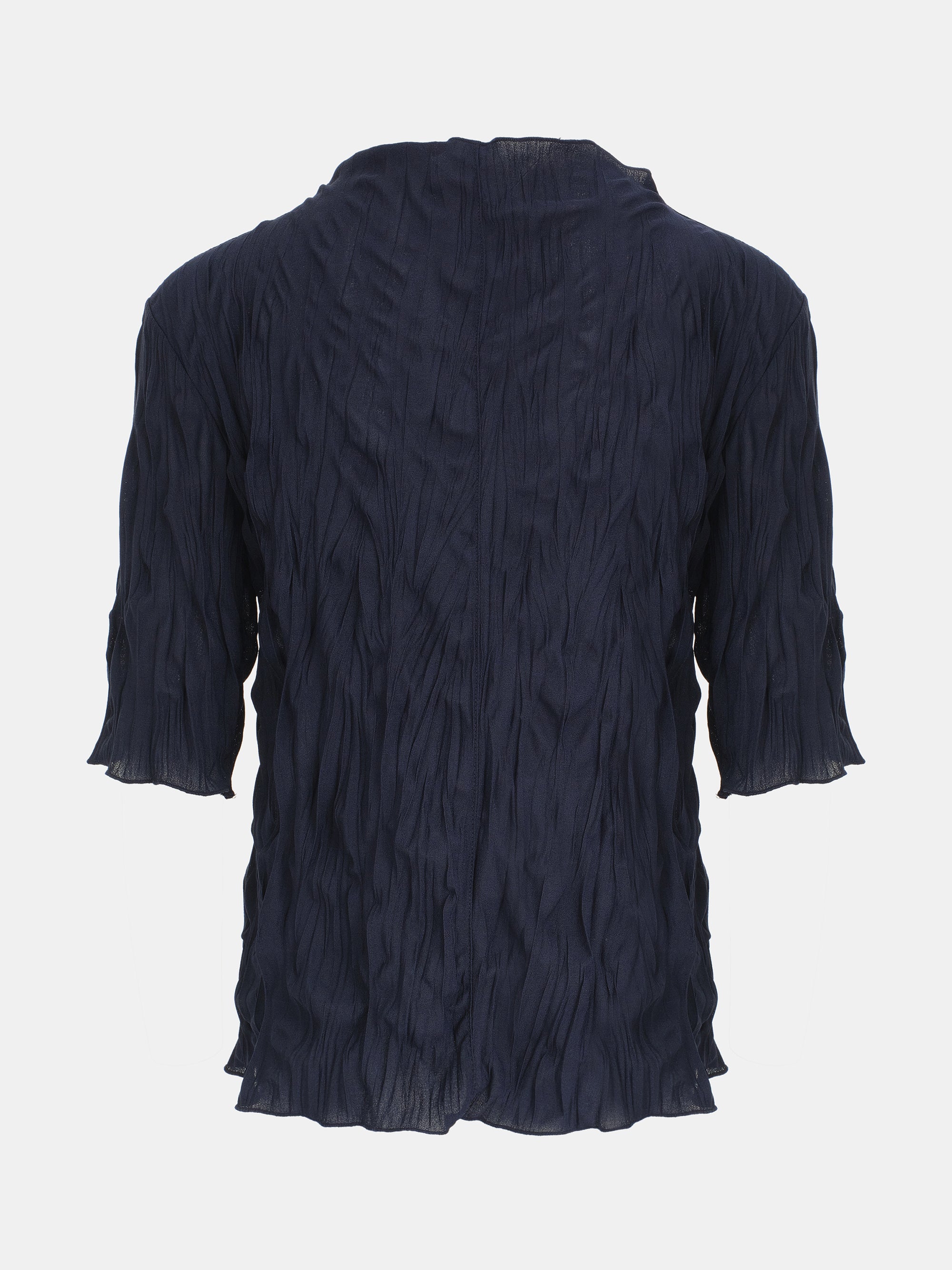 Creased Gauze Top, Navy - Image 6