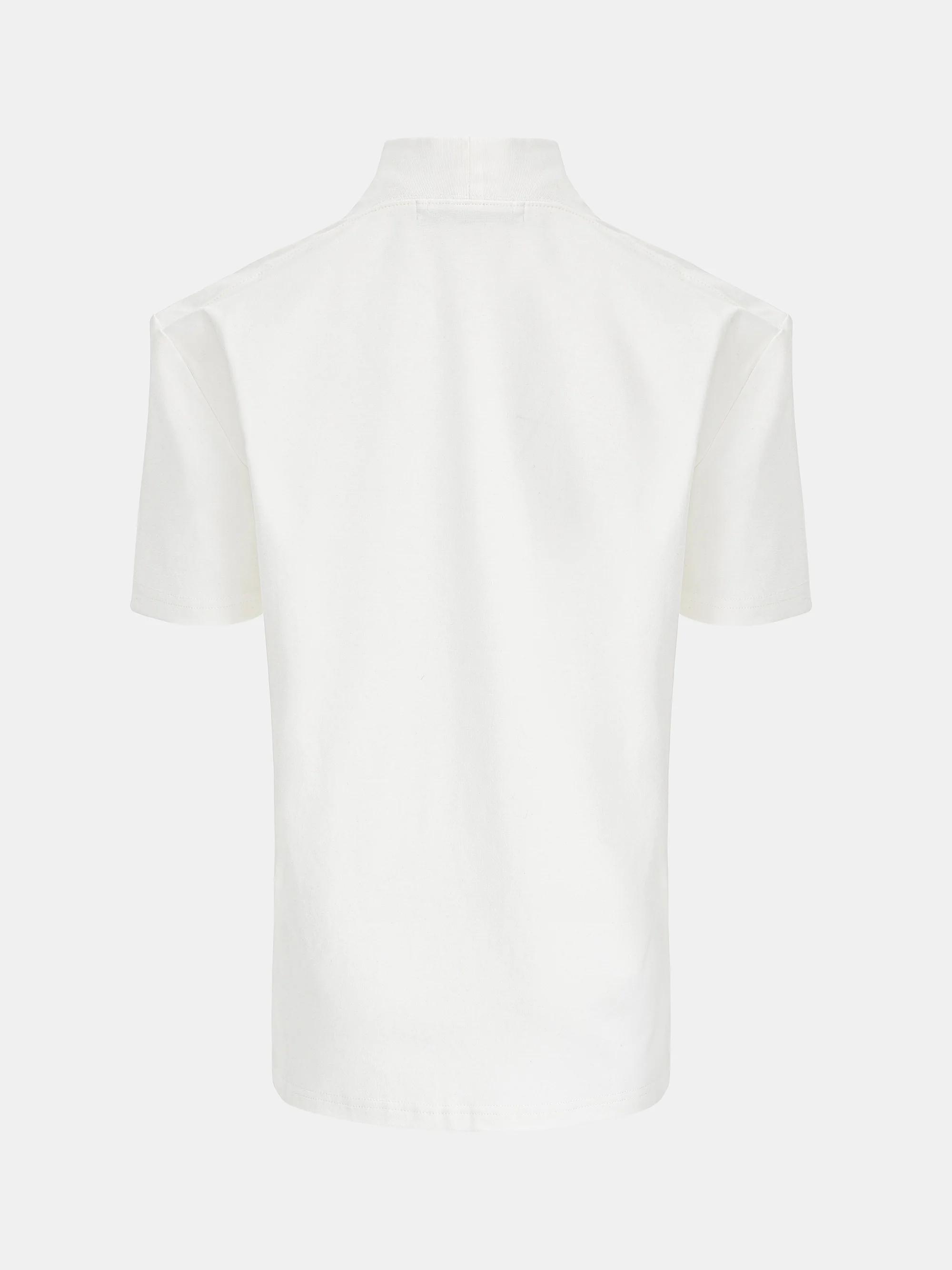Mock-Neck Jersey T-shirt, Ivory - Image 5