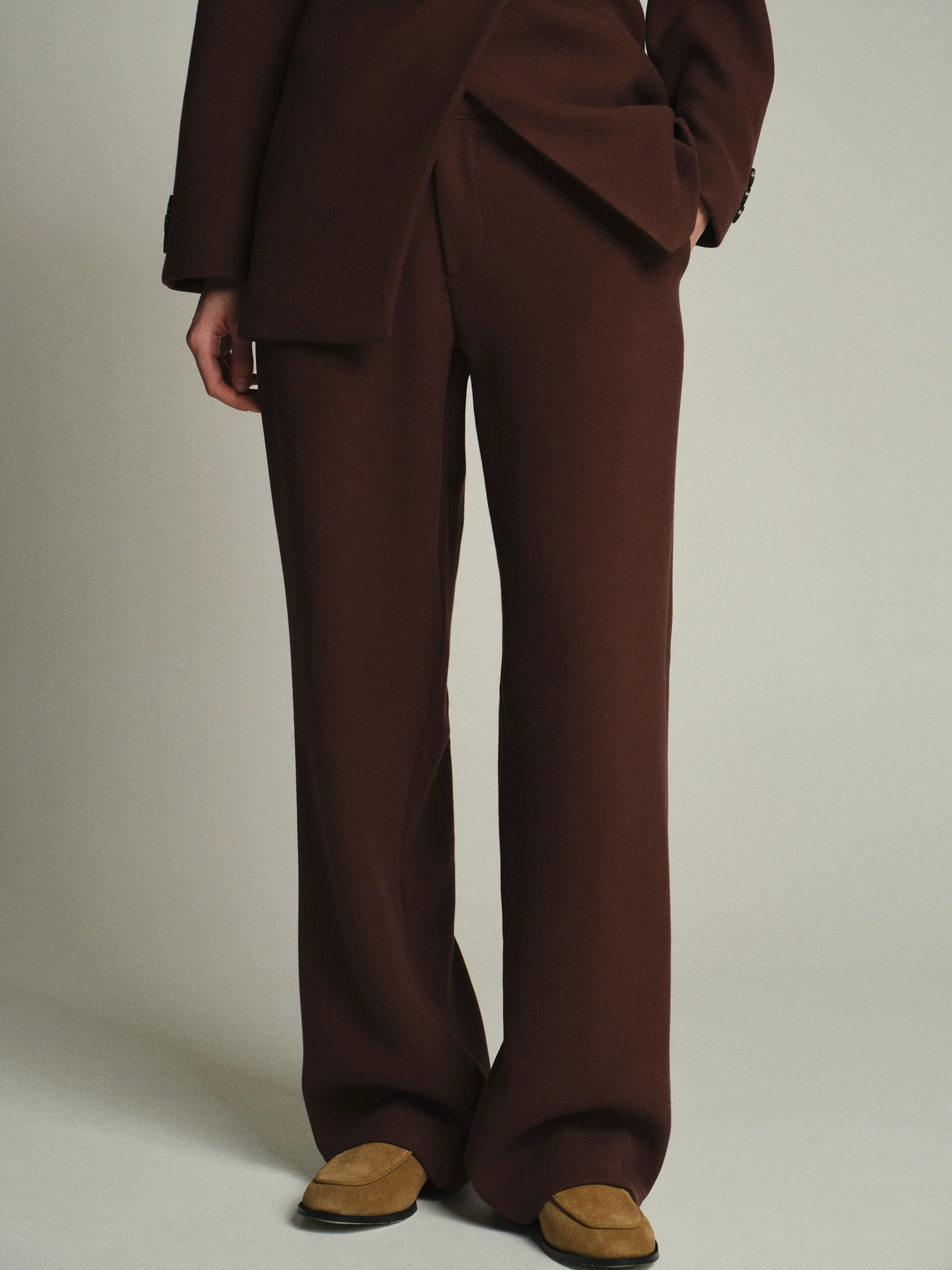 Nangy Tailored Trousers, Brown - Image 2