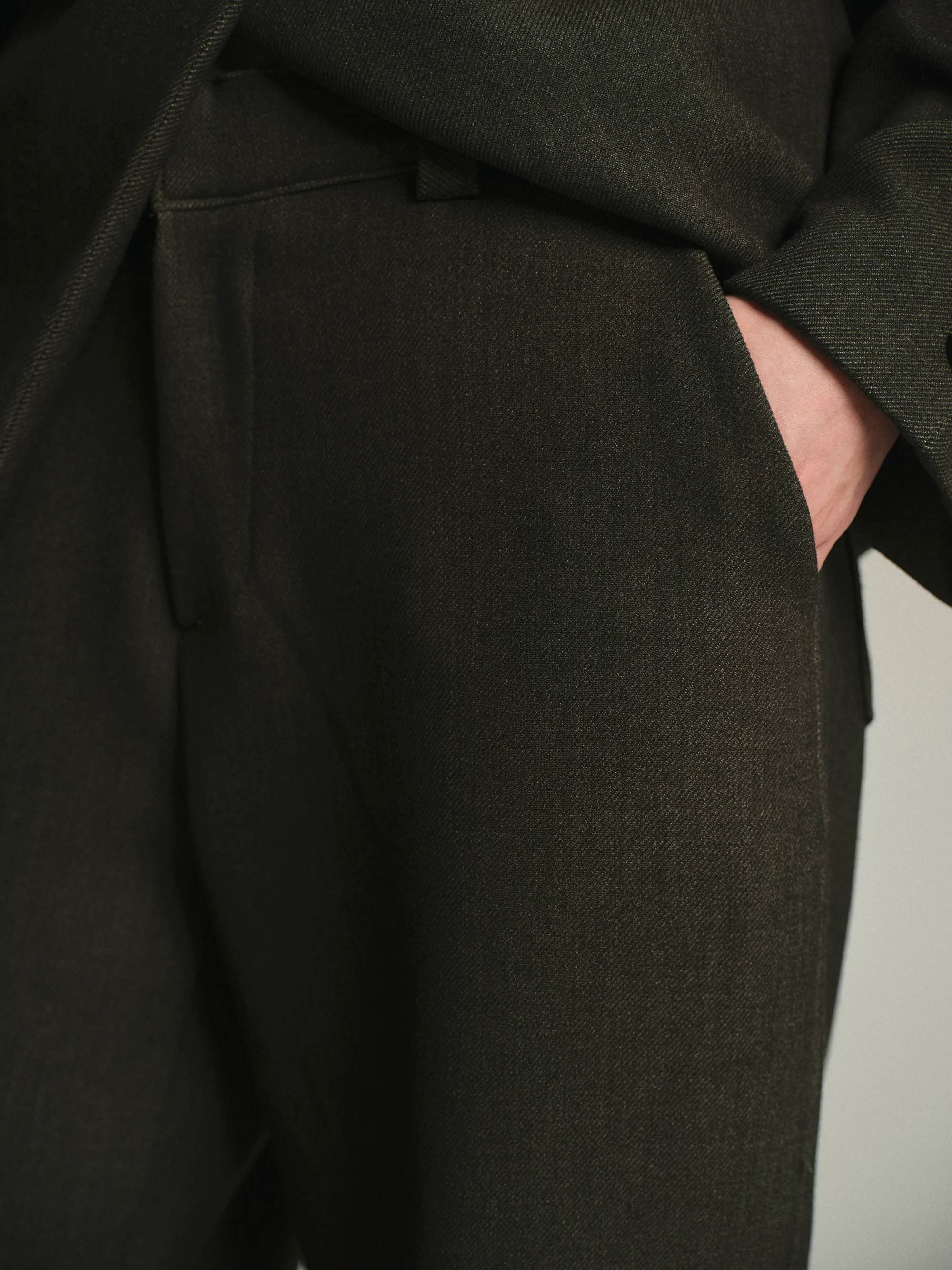 Nangy Tailored Trousers, Khaki - Image 4