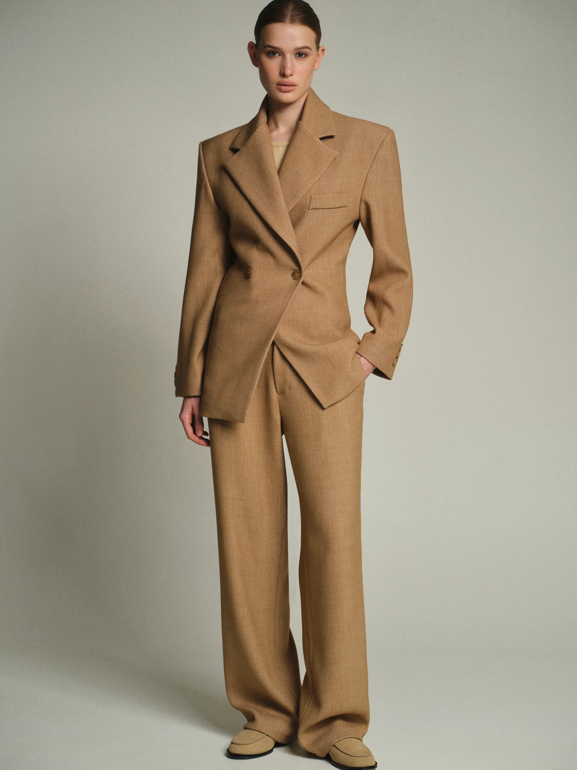 Nangy Tailored Trousers, Tan
