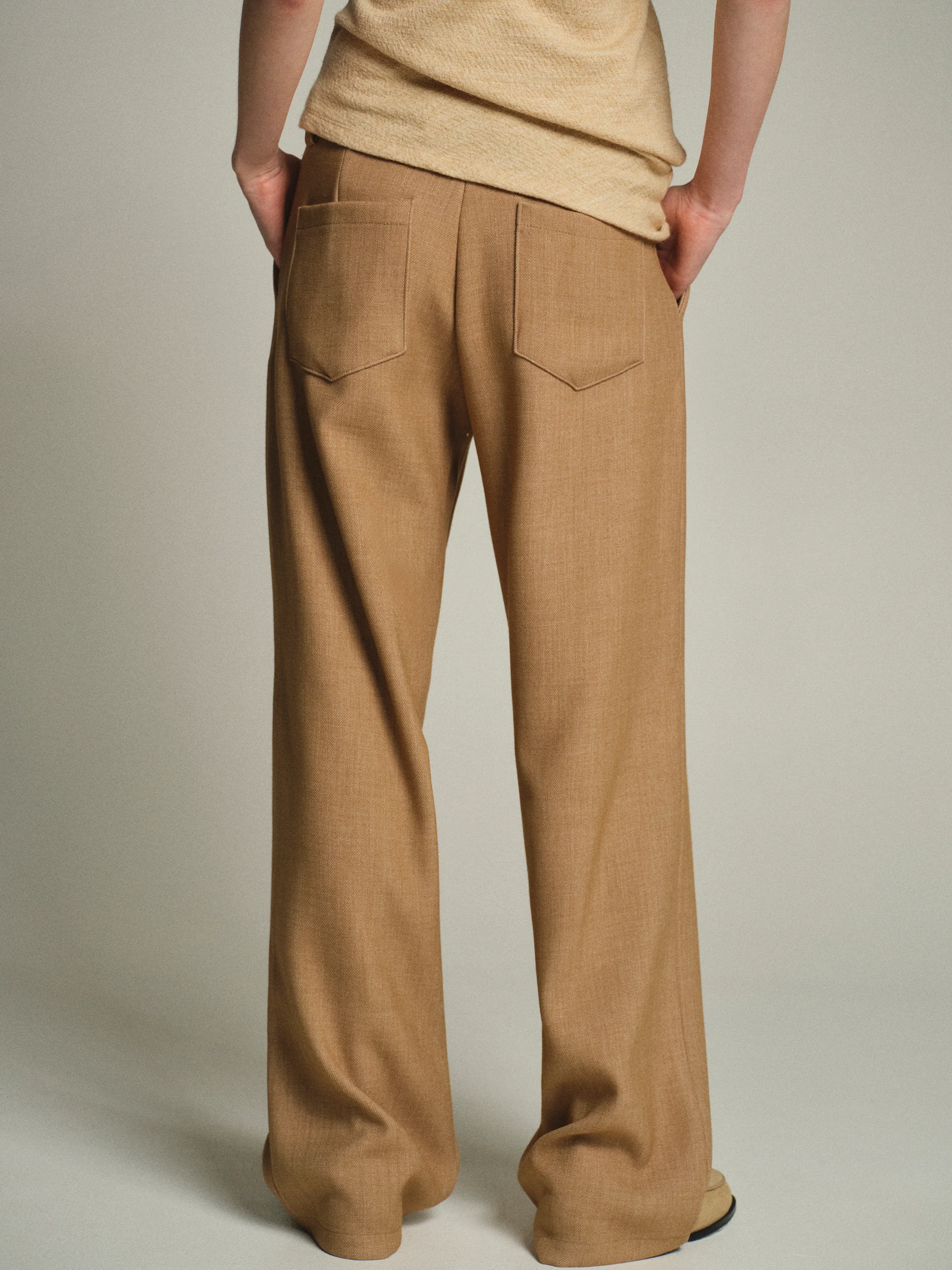 Nangy Tailored Trousers, Tan - Image 4