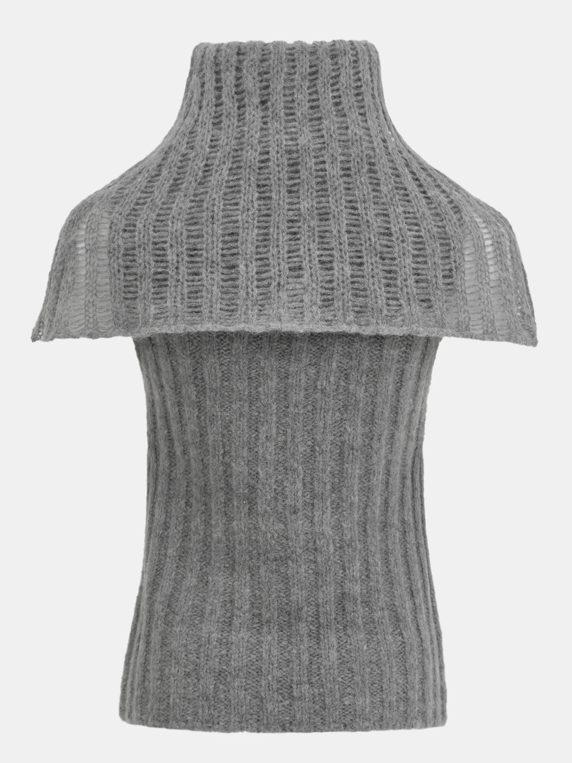 Neck Warmer Knit Top, Grey - Image 7