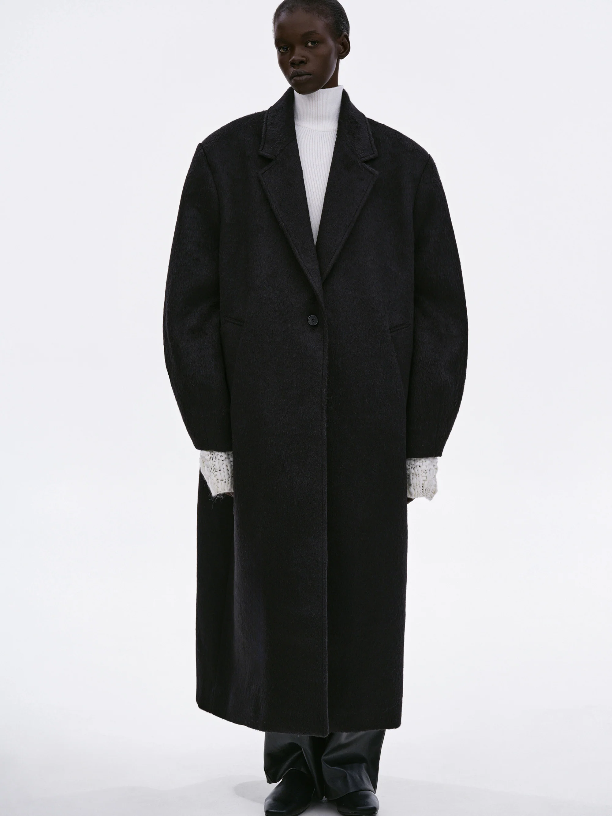 Nuevo Cocoon Coat, Black