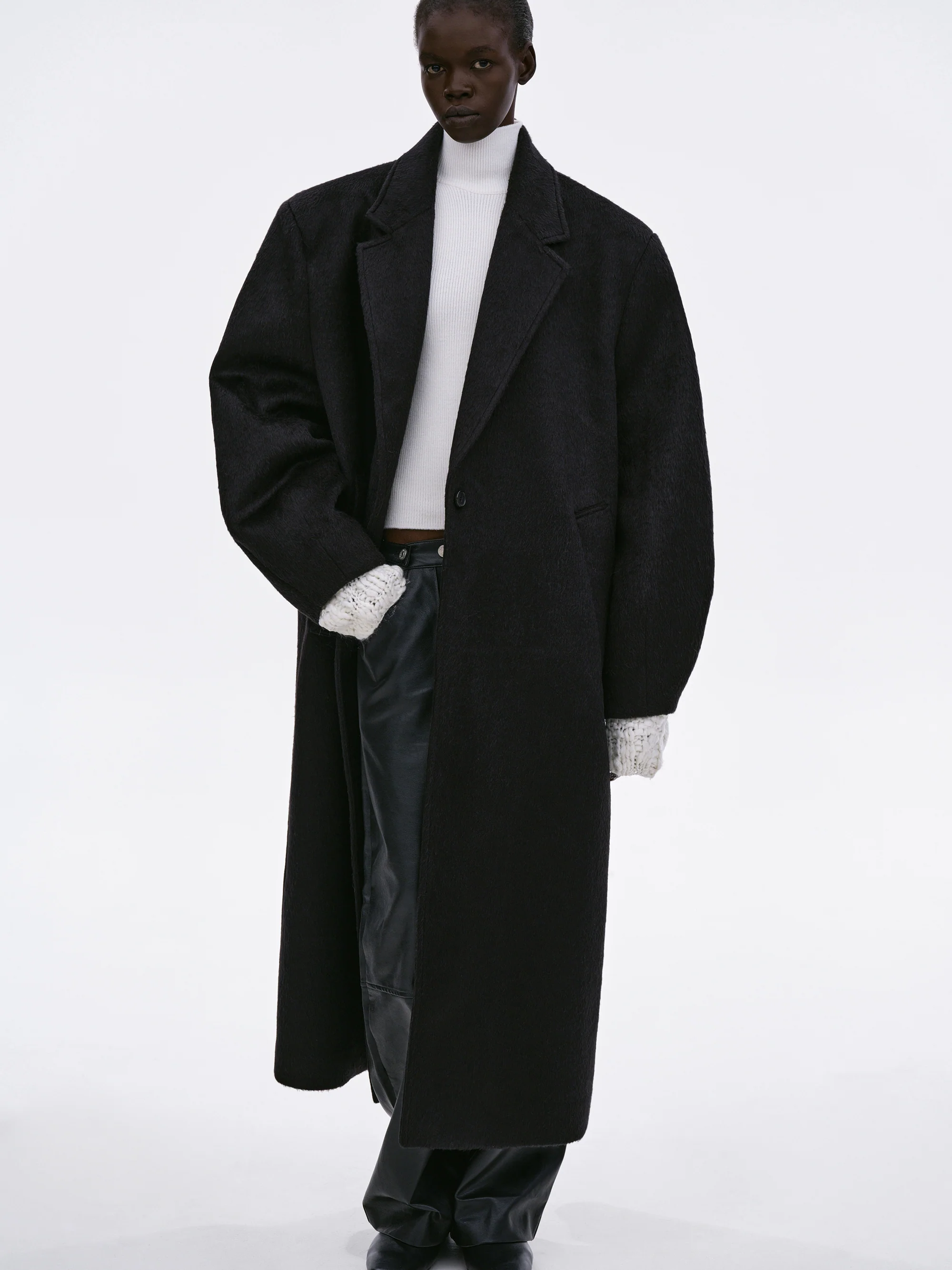 Nuevo Cocoon Coat, Black - Image 2