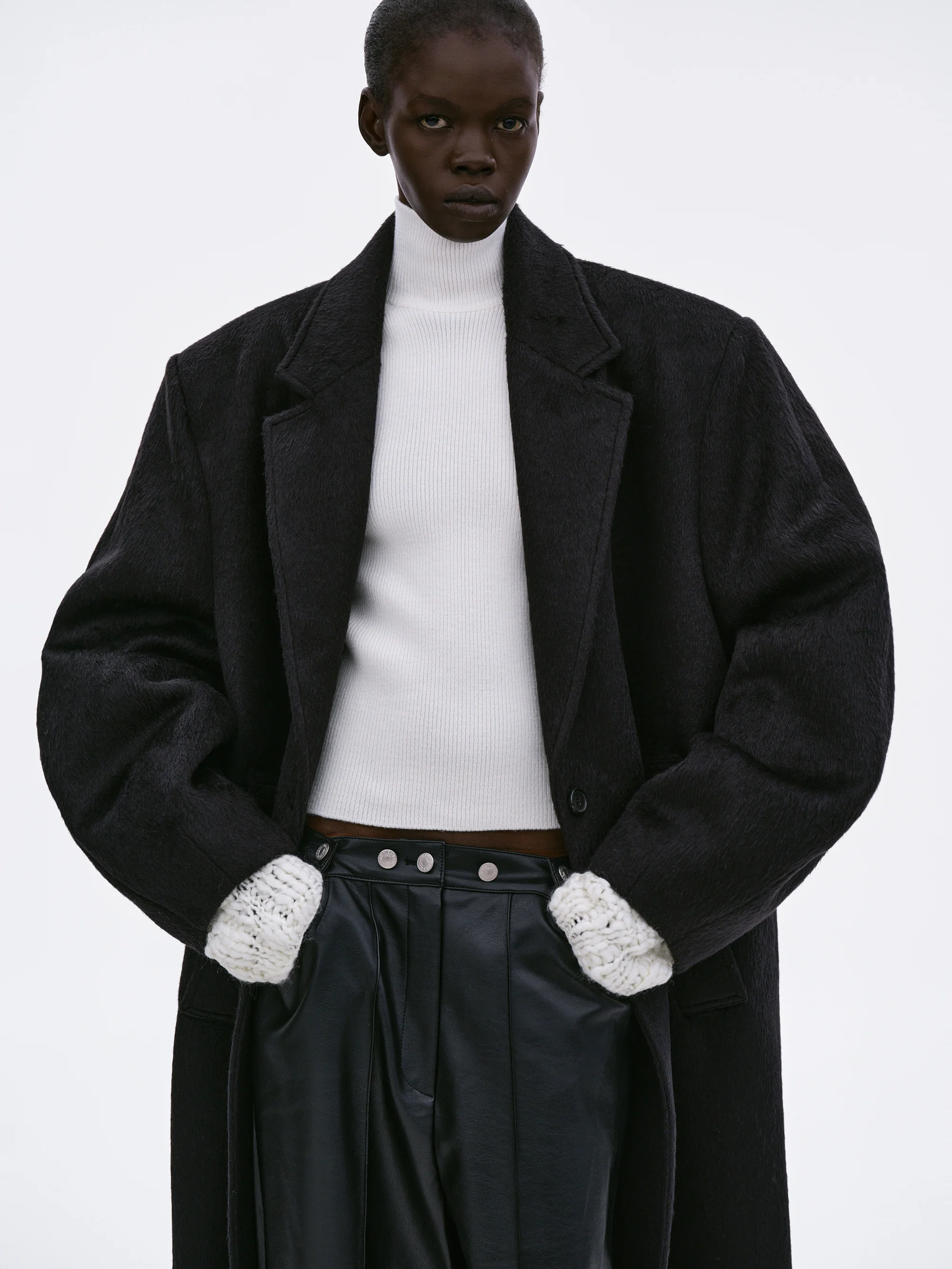 Nuevo Cocoon Coat, Black - Image 3