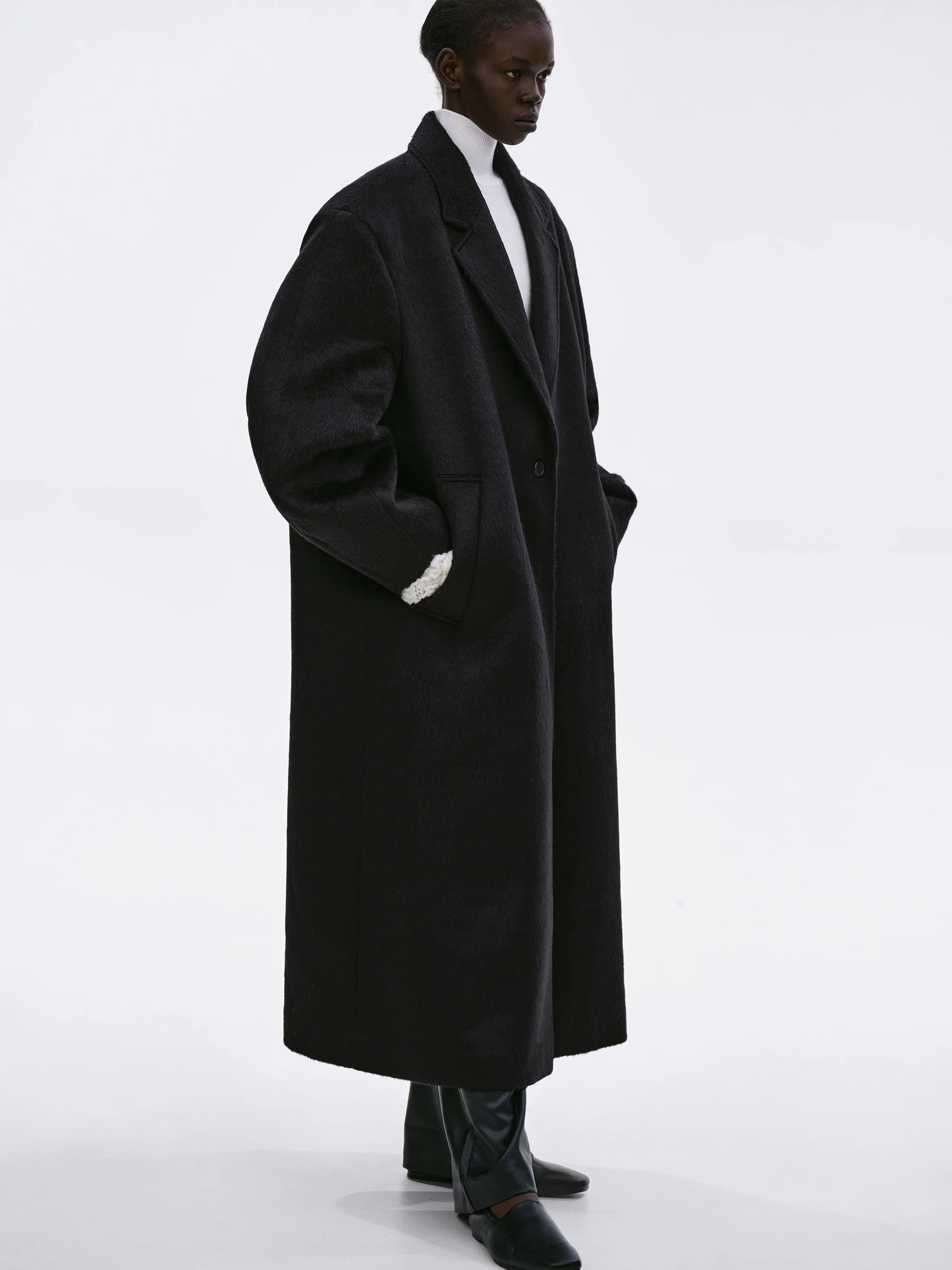 Nuevo Cocoon Coat, Black - Image 6