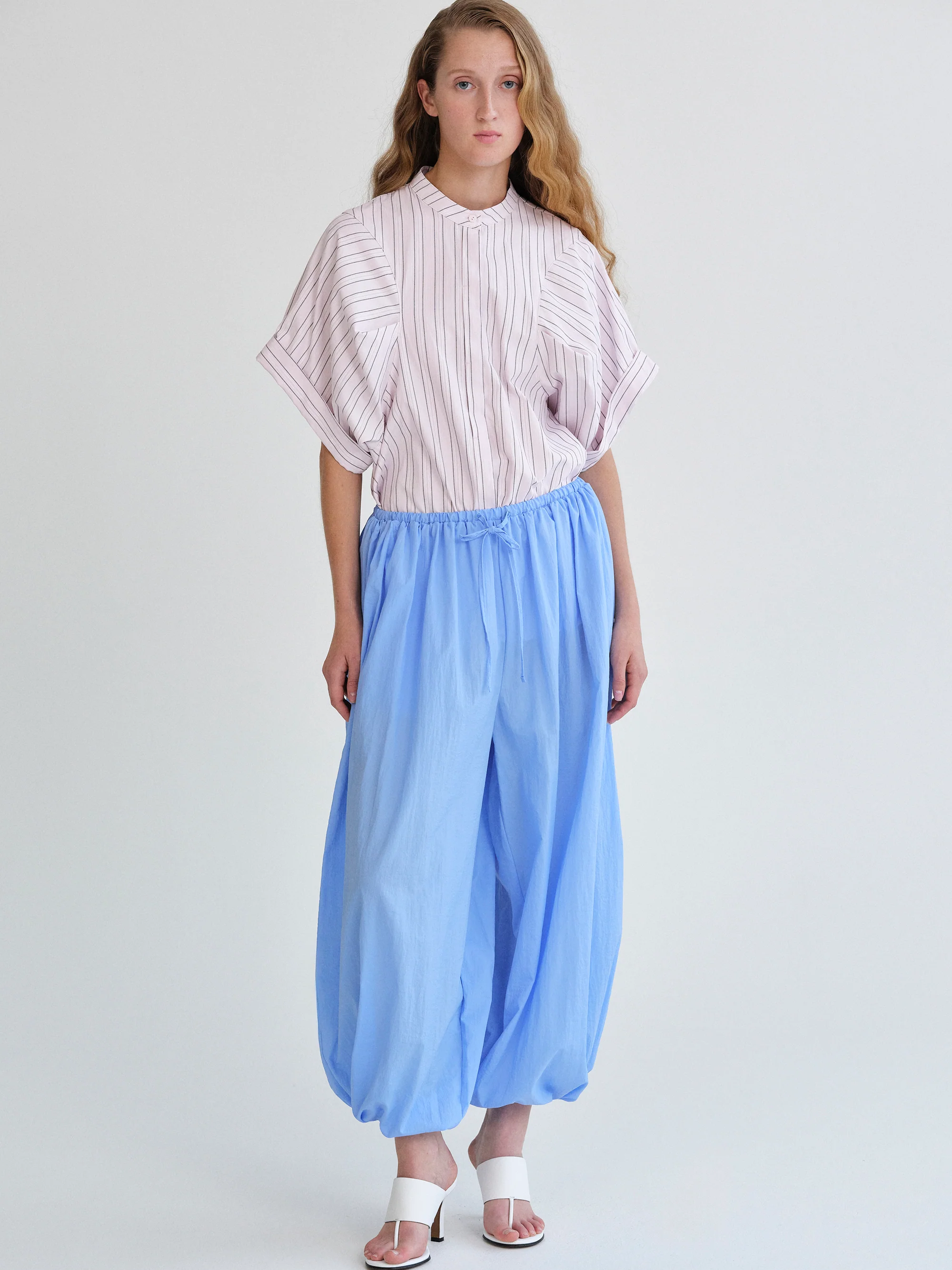 Nylon Balloon Pants, Blue