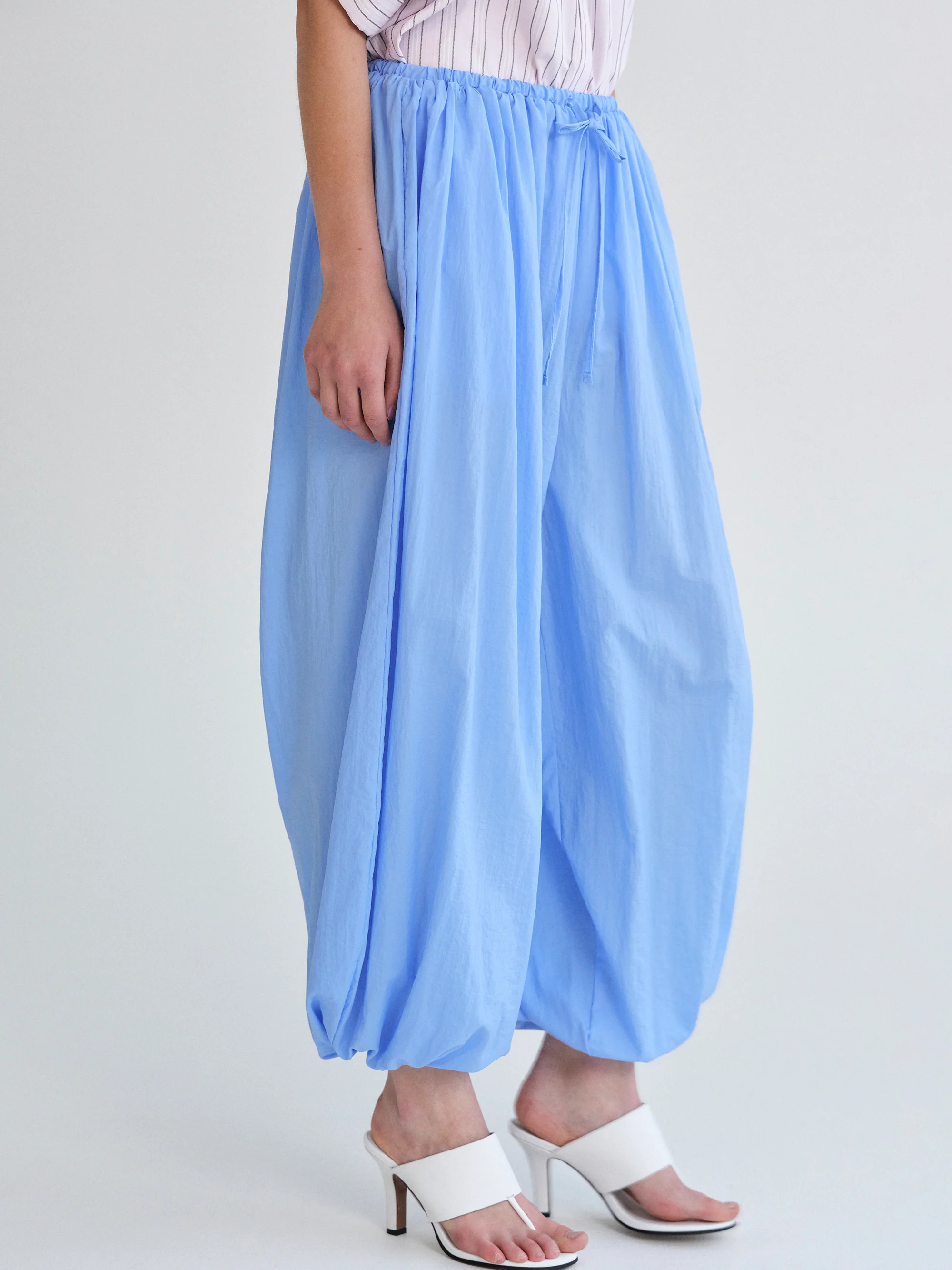 Nylon Balloon Pants, Blue - Image 3