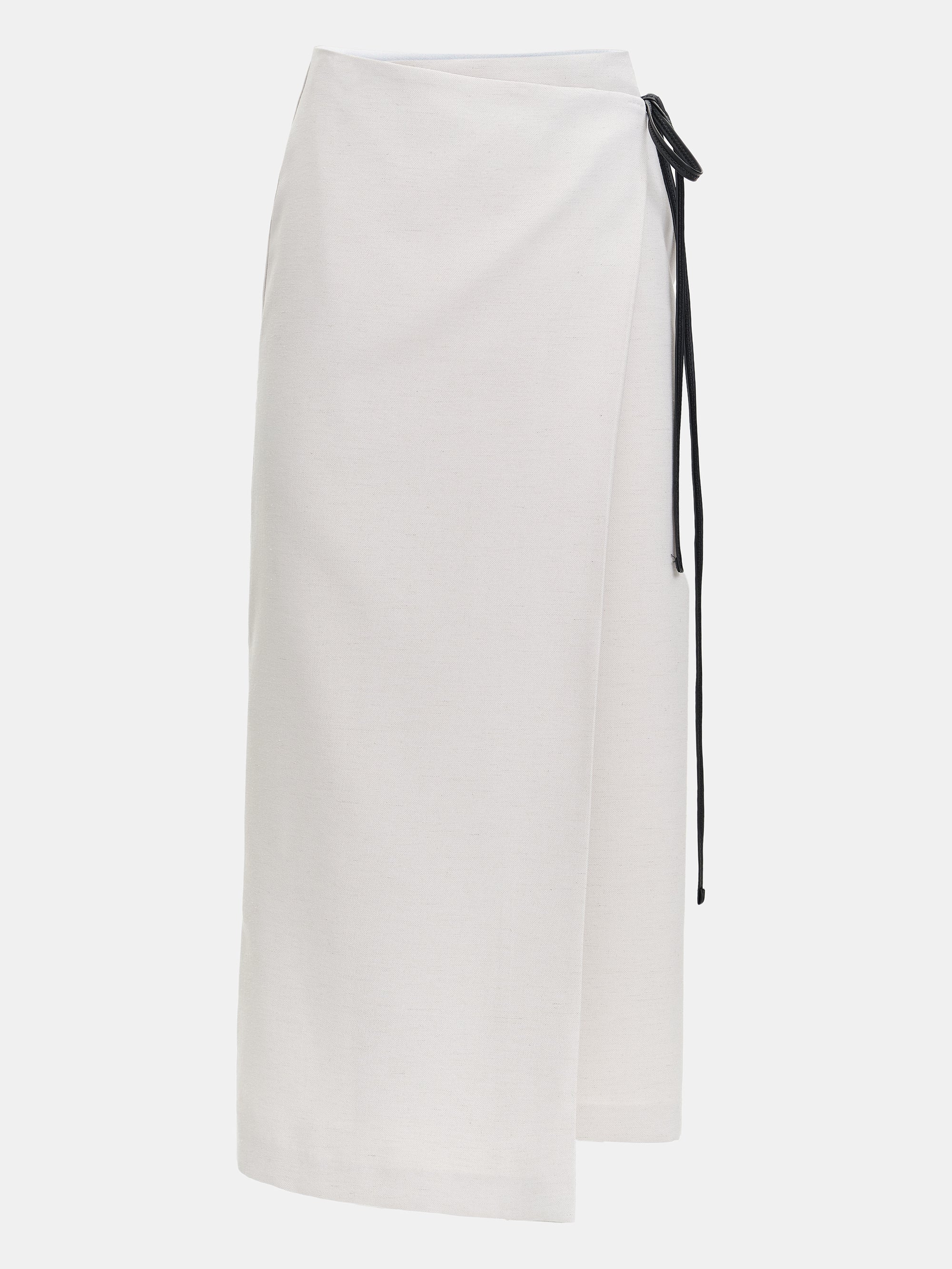 Osyne Wrap Linen Skirt, Ivory - Image 5