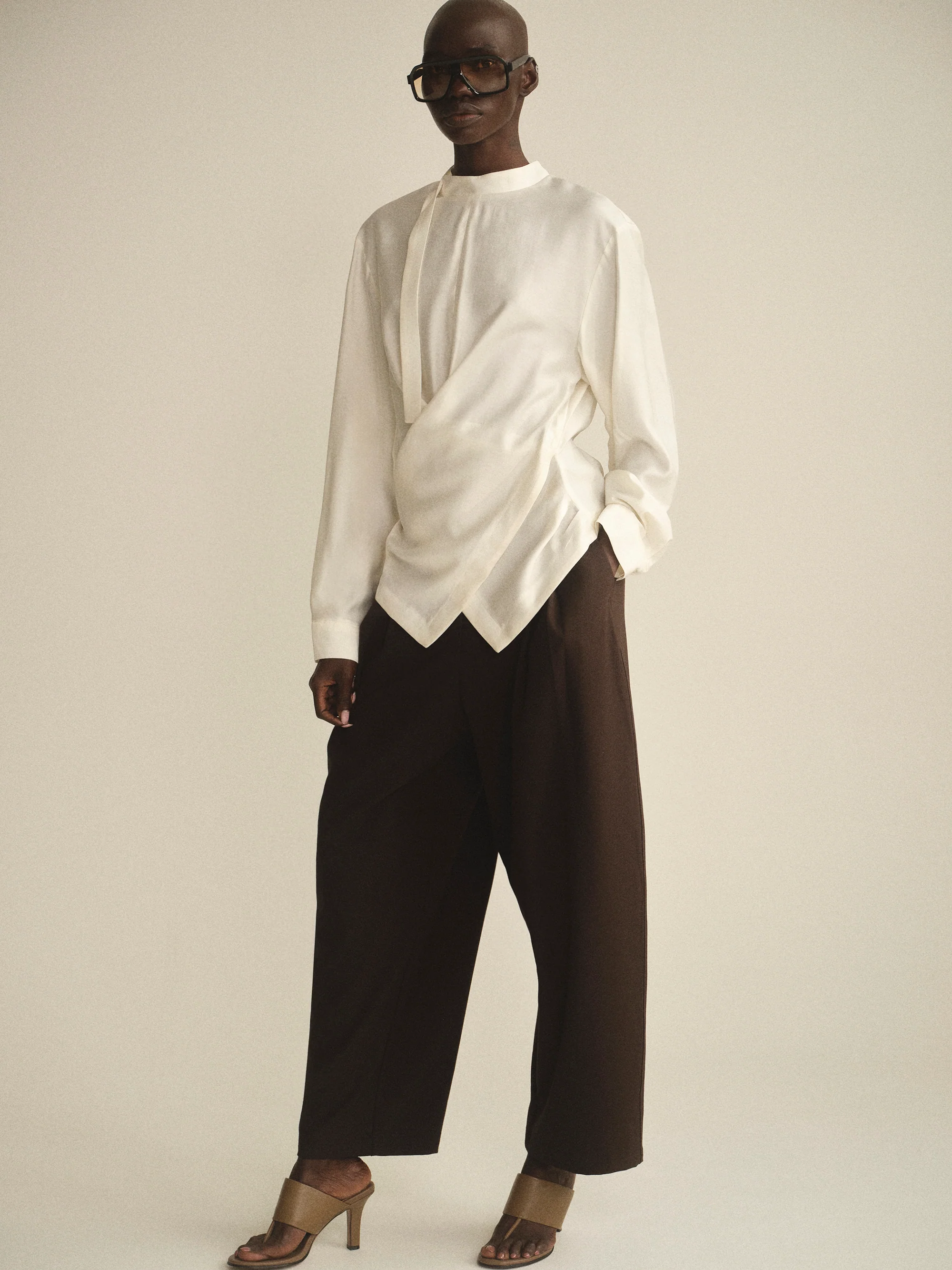 Overlapped Blouse, Ivory - Image 2