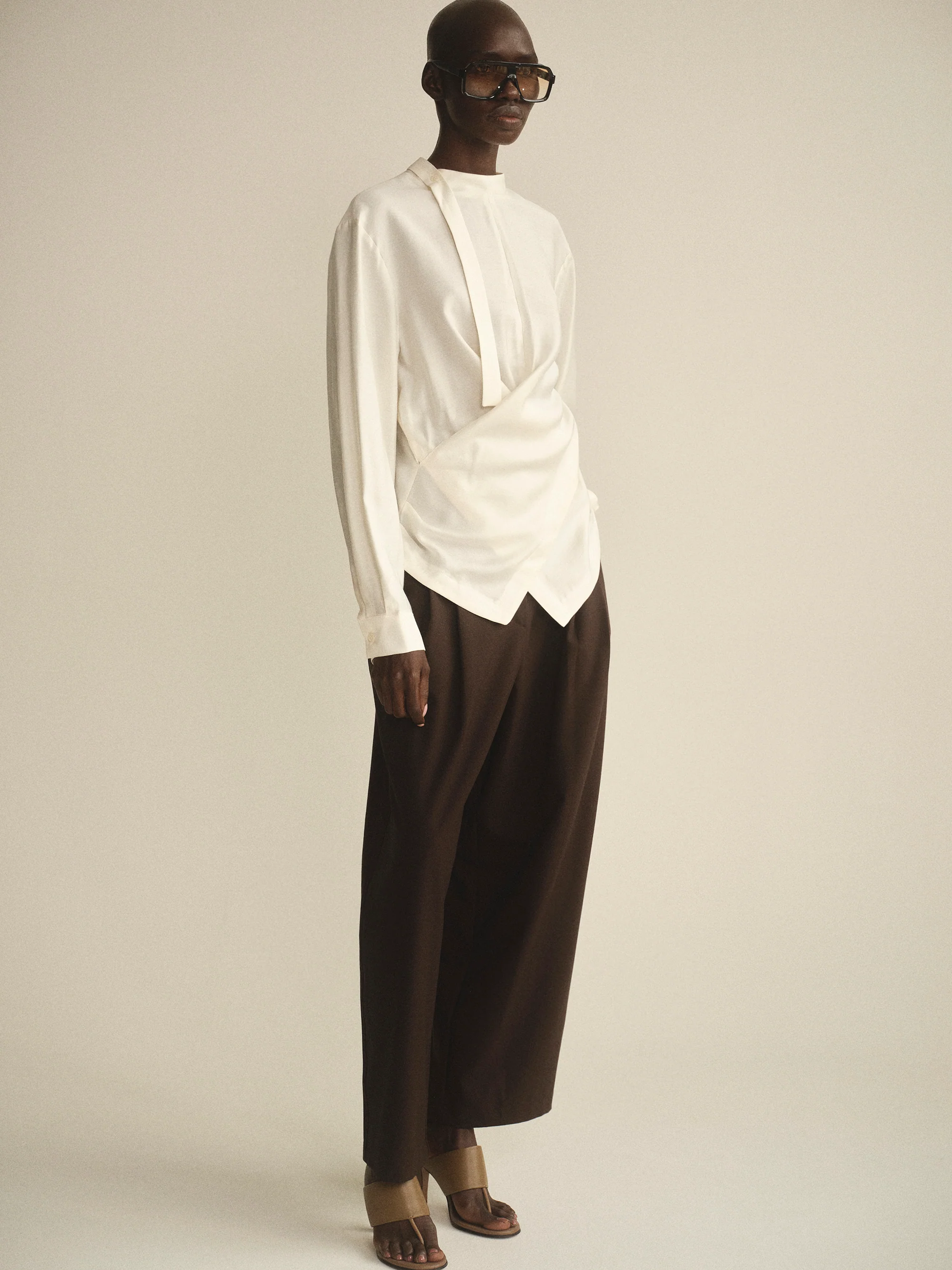 Overlapped Blouse, Ivory - Image 3