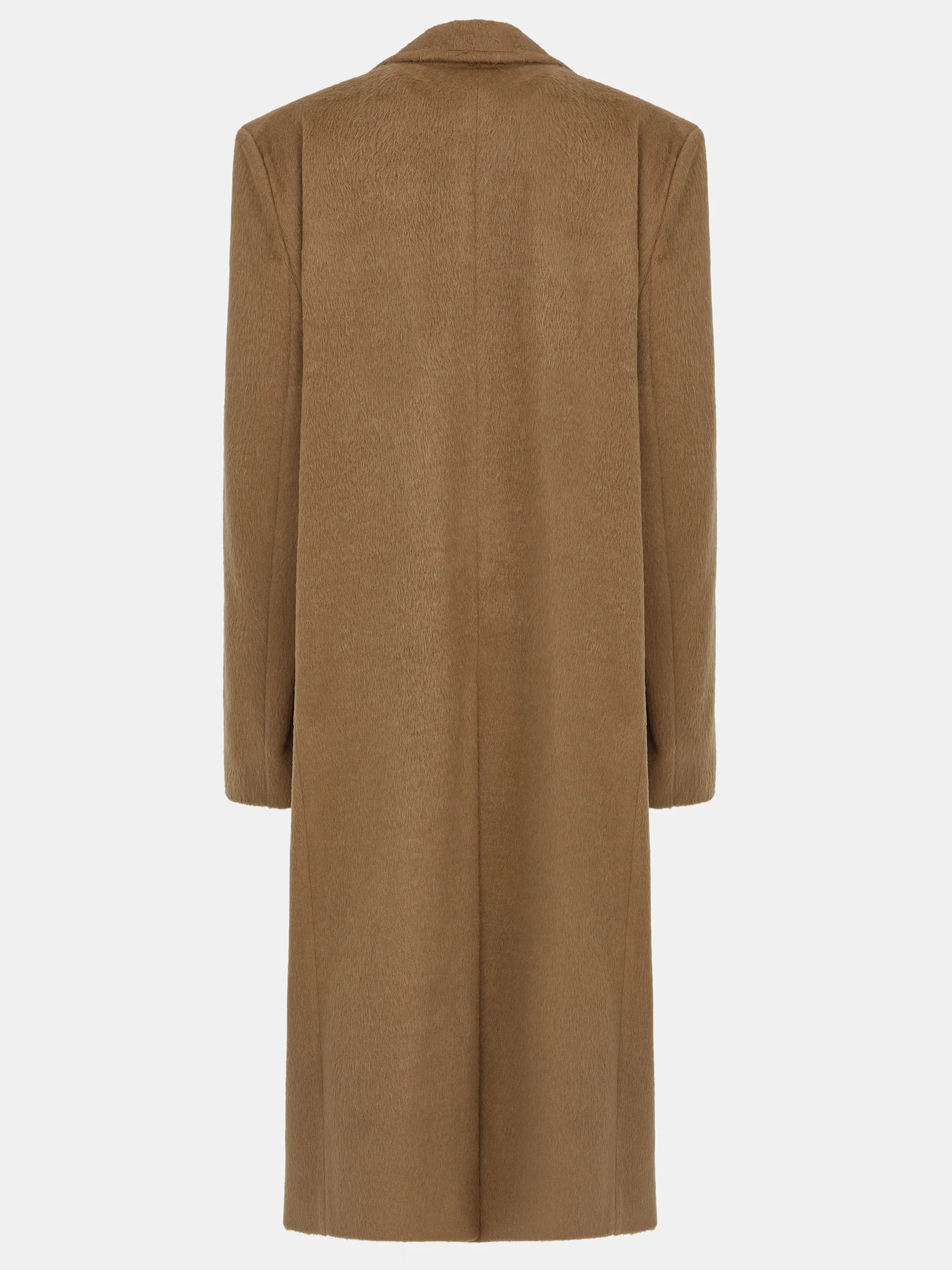 Oversized Brushed Coat, Brown - Image 5