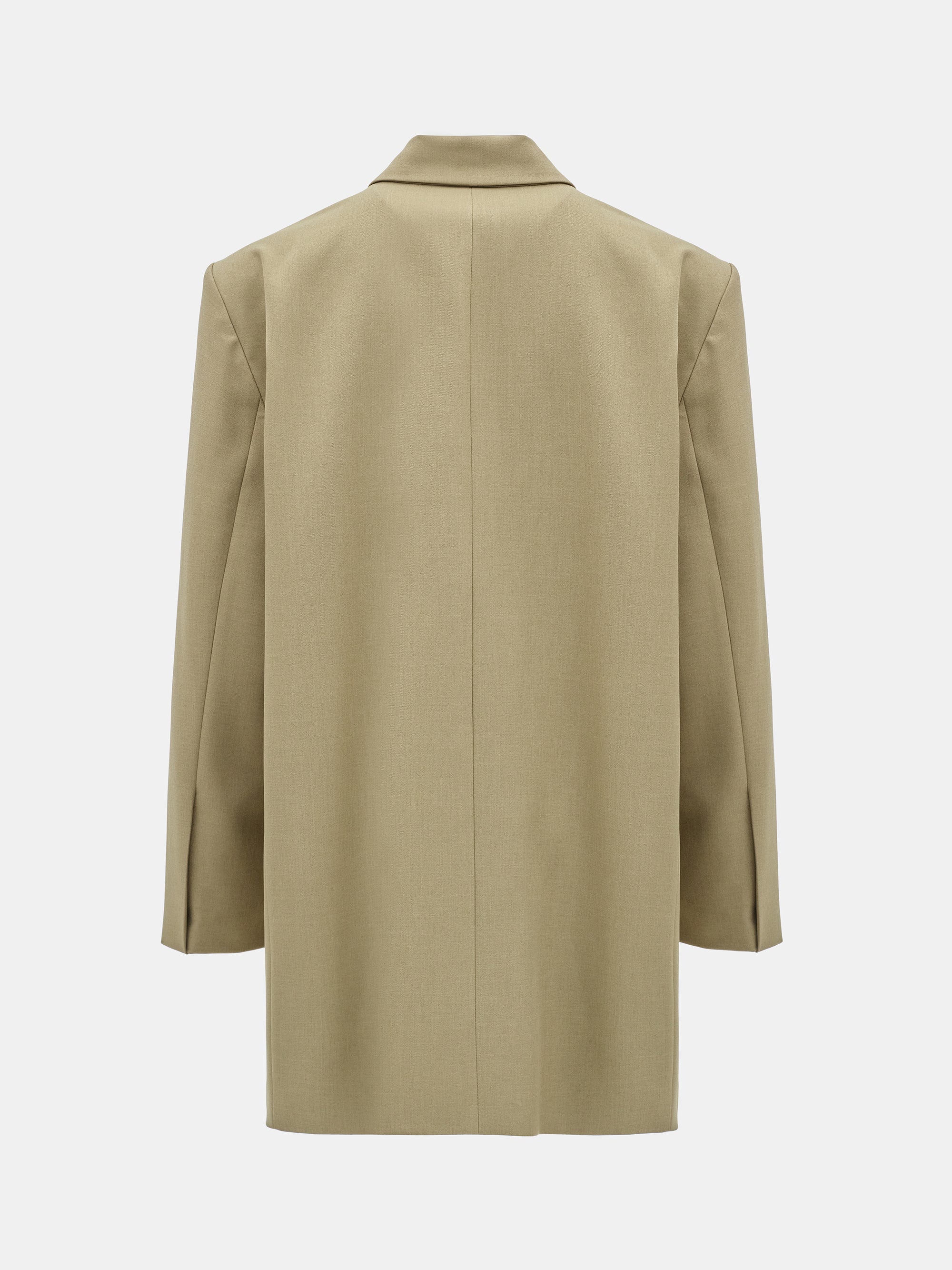 Oversized Double Breasted Blazer, Beige - Image 7