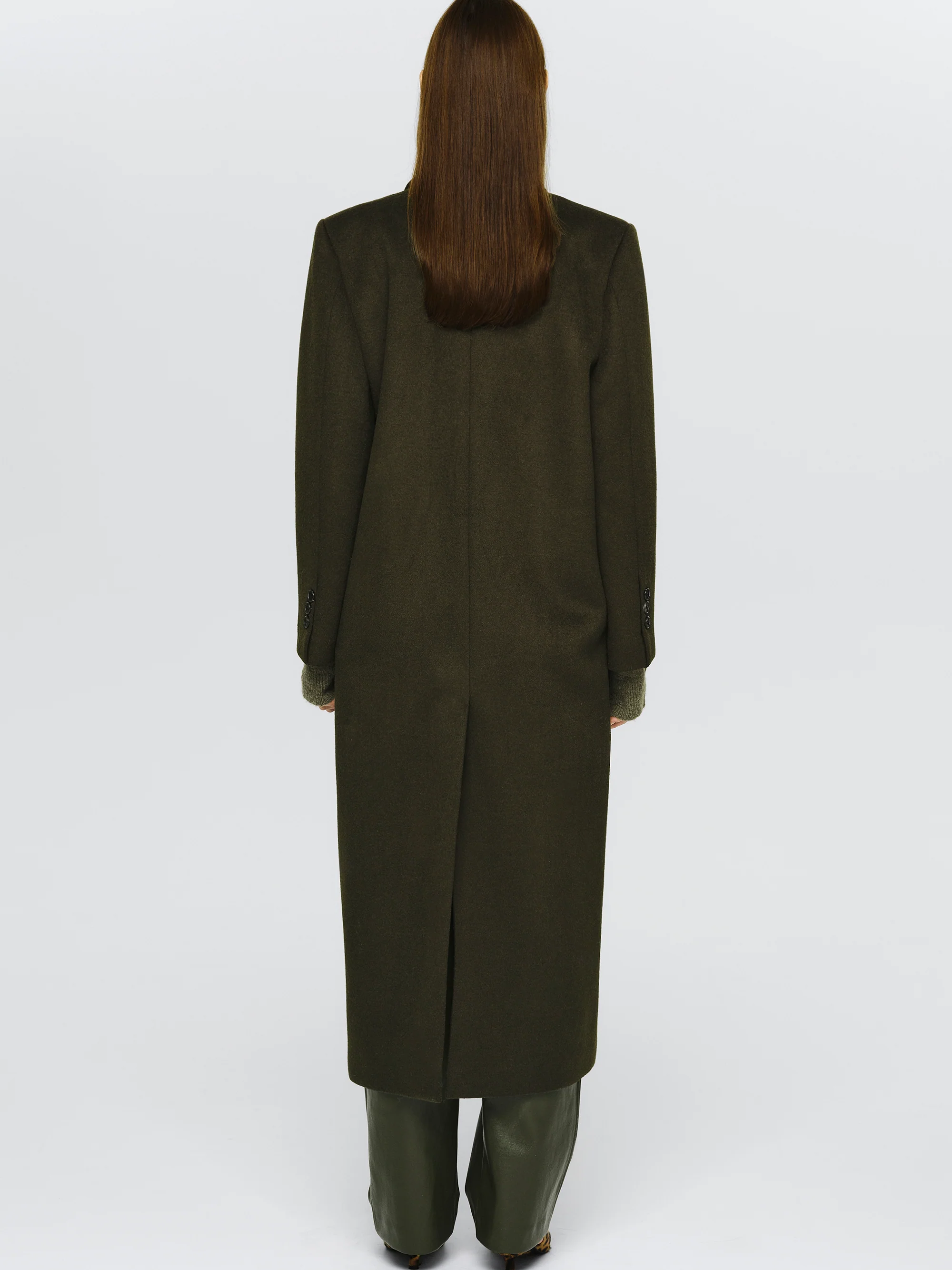 Oversized Double Breasted Coat, Khaki Brown - Image 4
