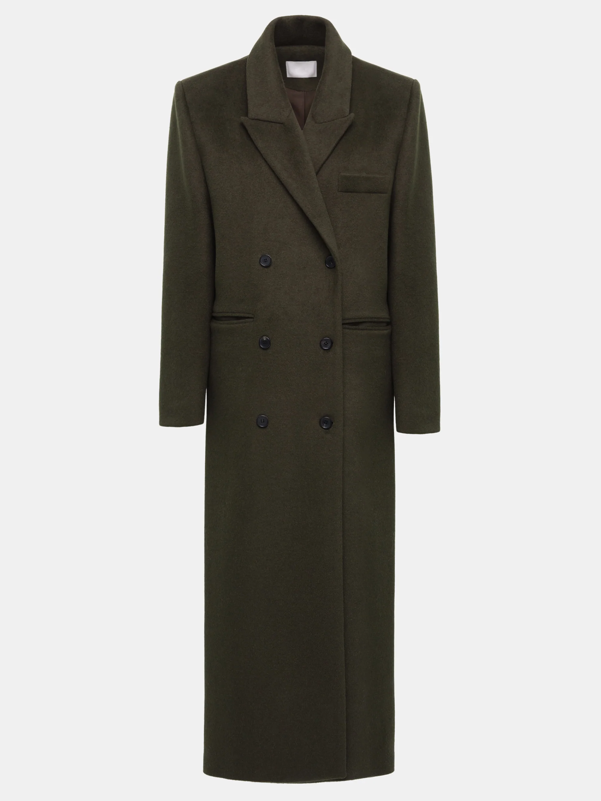 Oversized Double Breasted Coat, Khaki Brown - Image 5