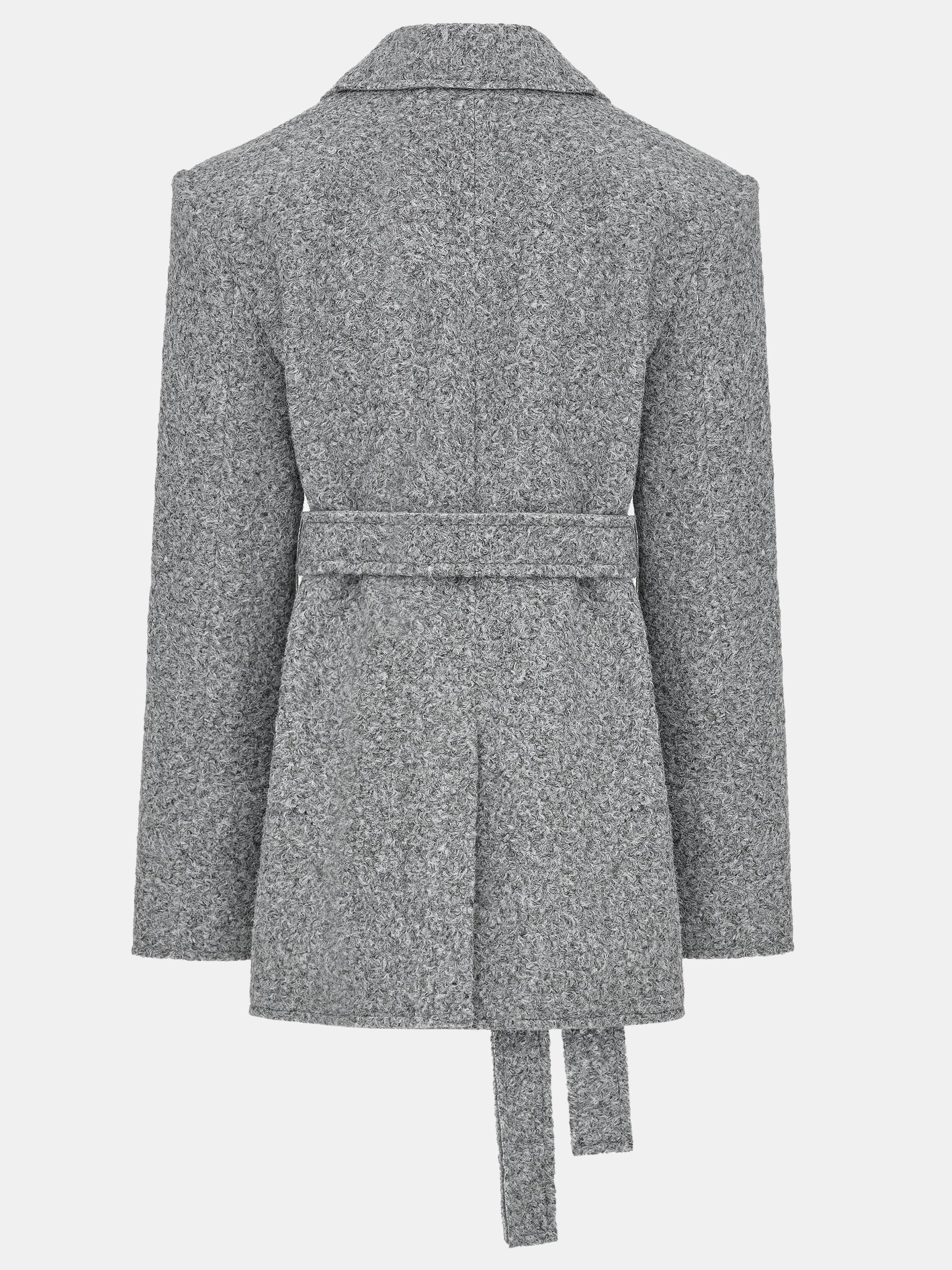 Oversized Shawl-Collar Blazer, Grey - Image 7
