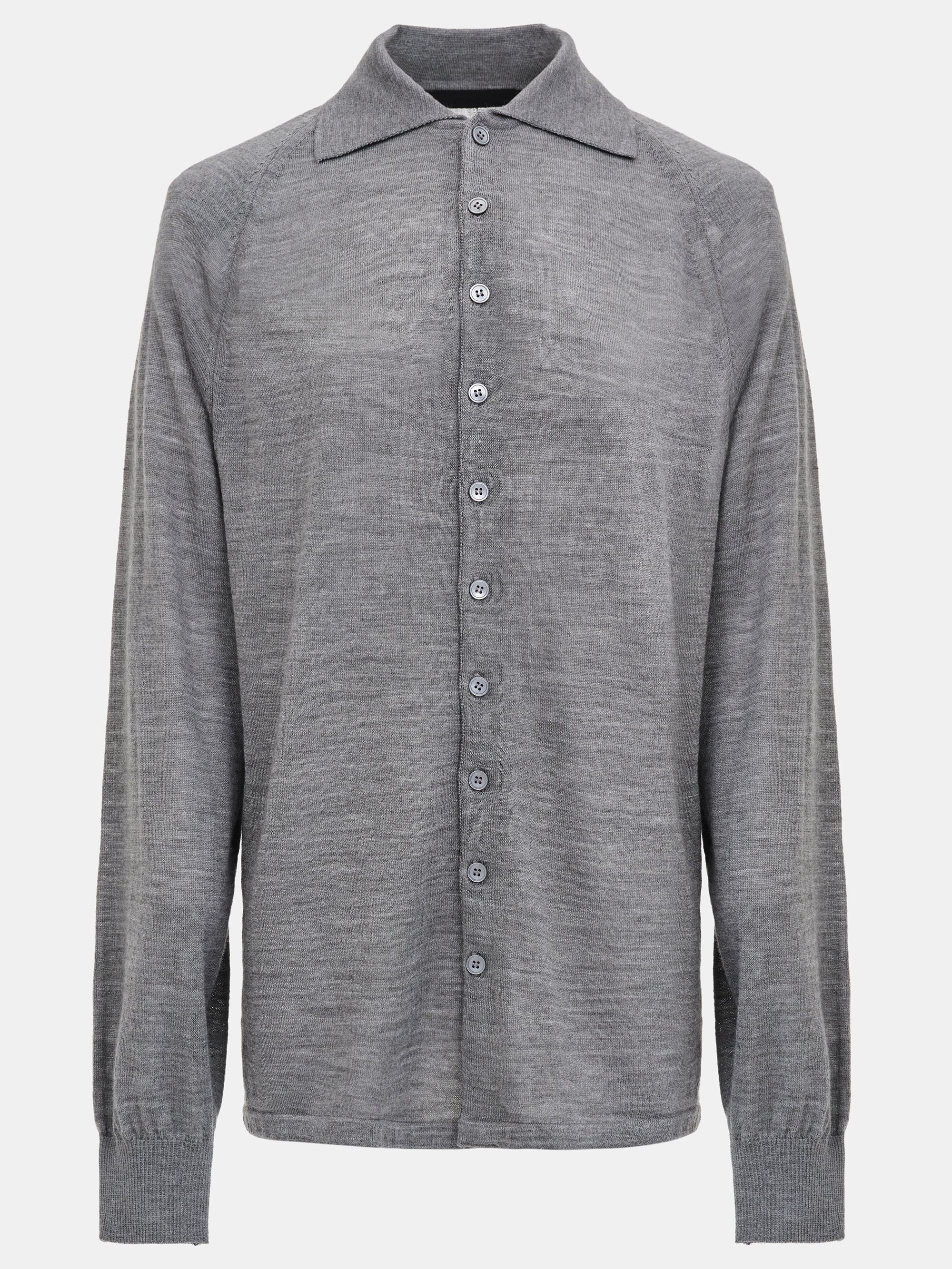 Padded Knit Polo, Grey - Image 5