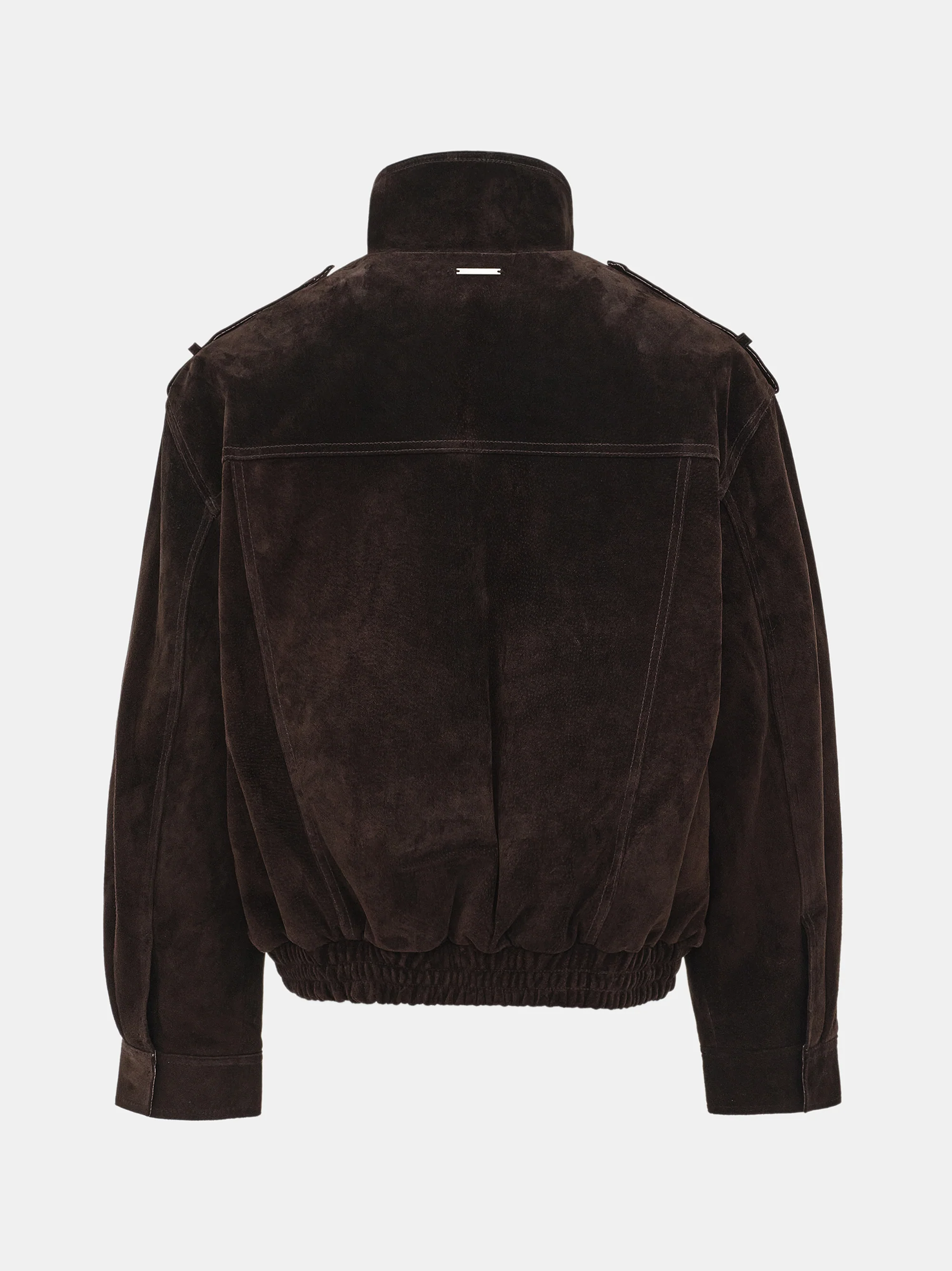 Padded Suede Jacket, Brown - Image 5