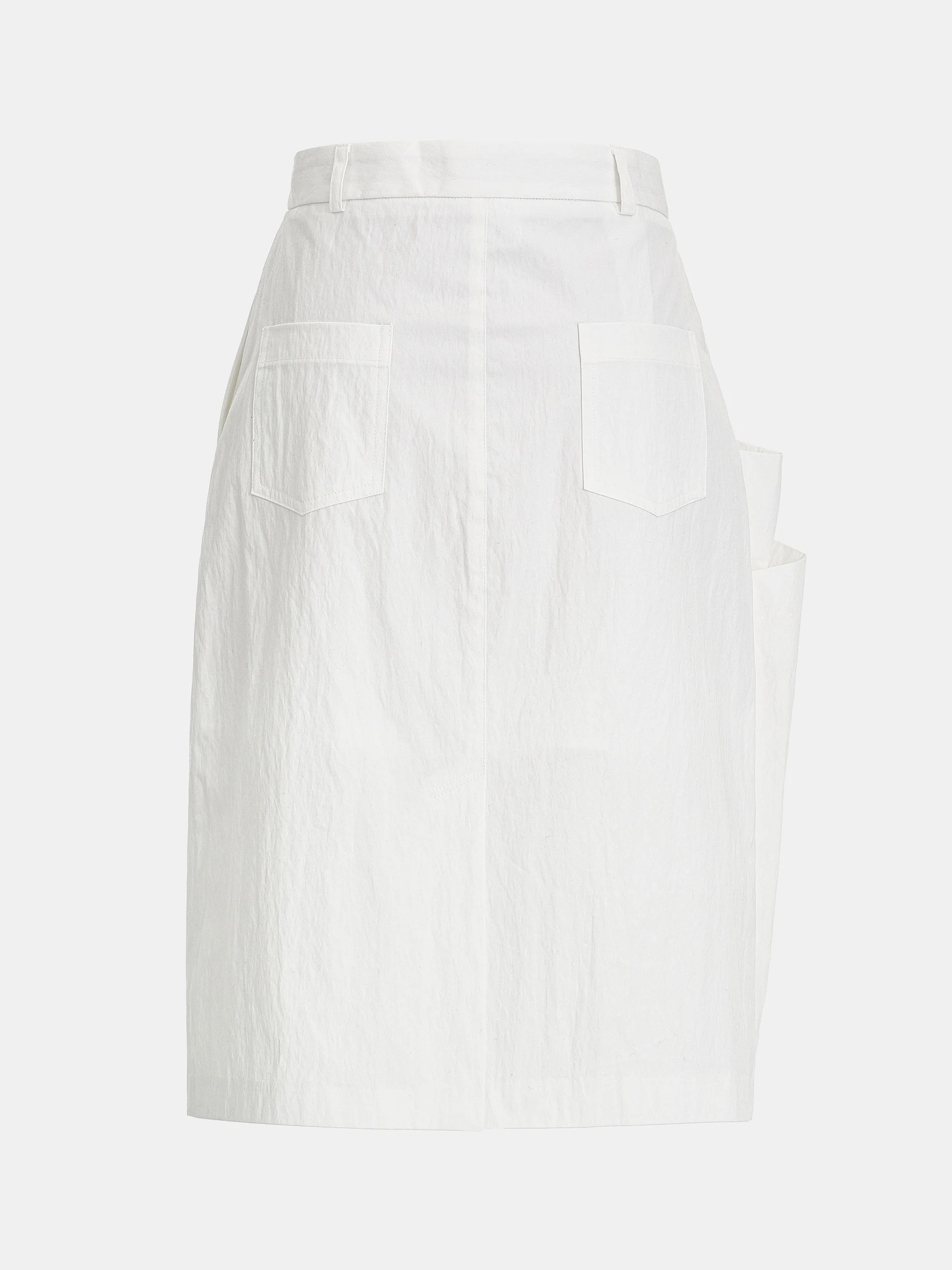 Paneled Midi Skirt, White - Image 5