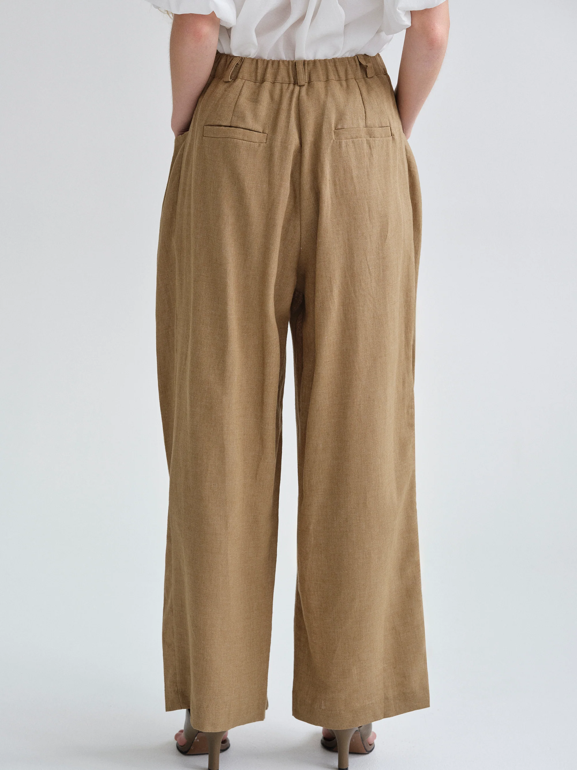Patch Pocket Trousers, Tan - Image 6