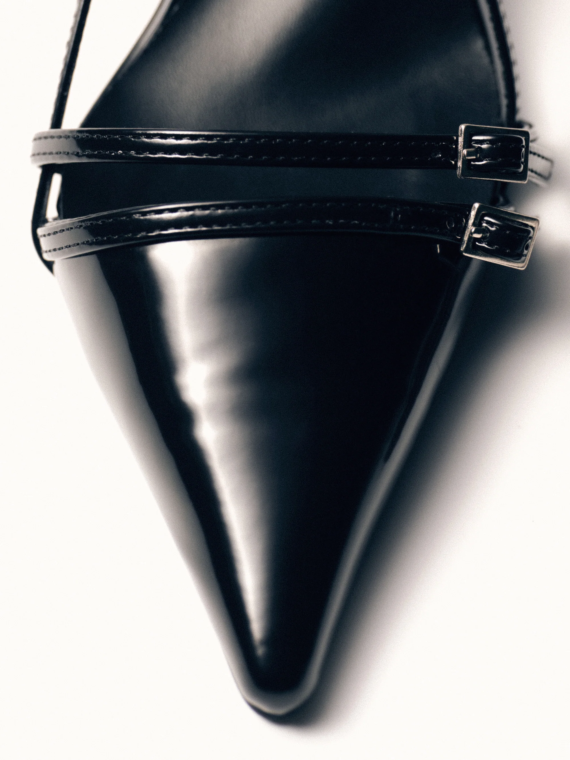 Patent Slingback Stiletto Heels, Black - Image 5