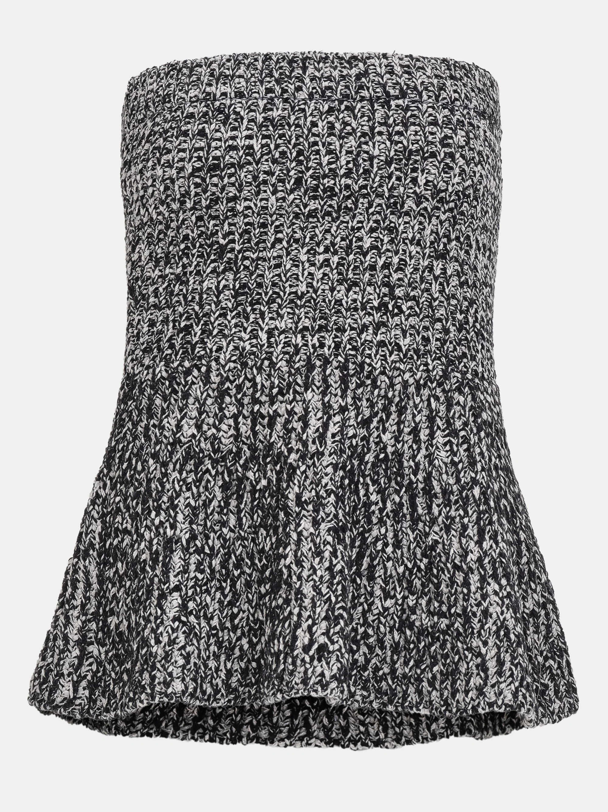 Peplum Knit Top, Black - Image 4